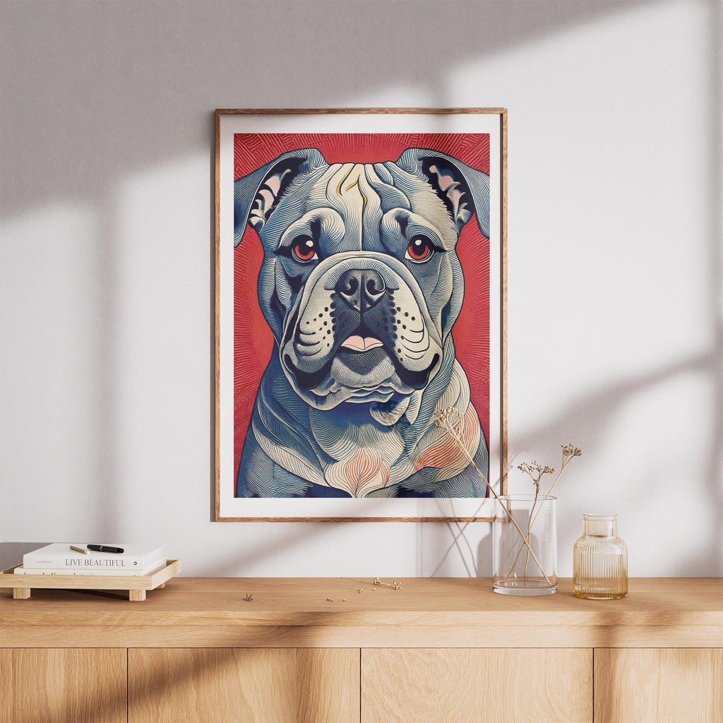 Bulldog Hokusai Japanese Inspired Dog Series 1 image 8