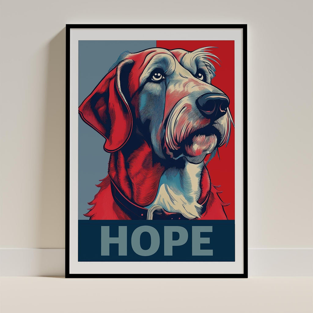 Irish Wolfhound HOPE Series Inspired by the Obama Poster image 0