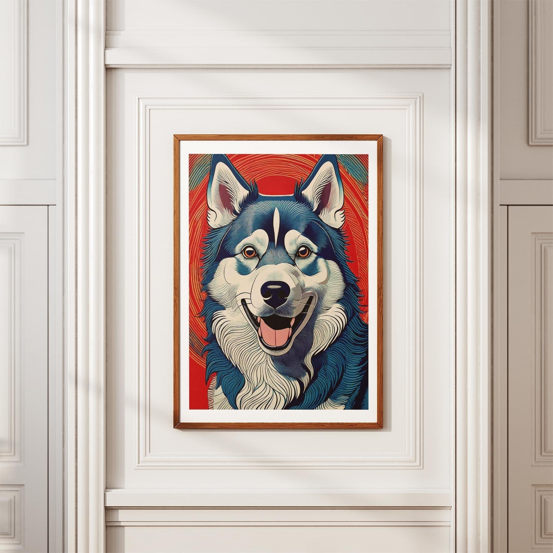 Siberian Husky Hokusai Japanese Inspired Dog Series 1 image 3