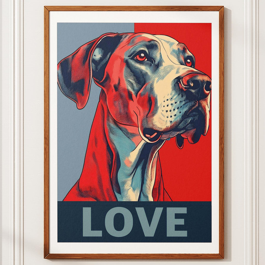 Great Dane LOVE Series Inspired by the Obama Poster image 10