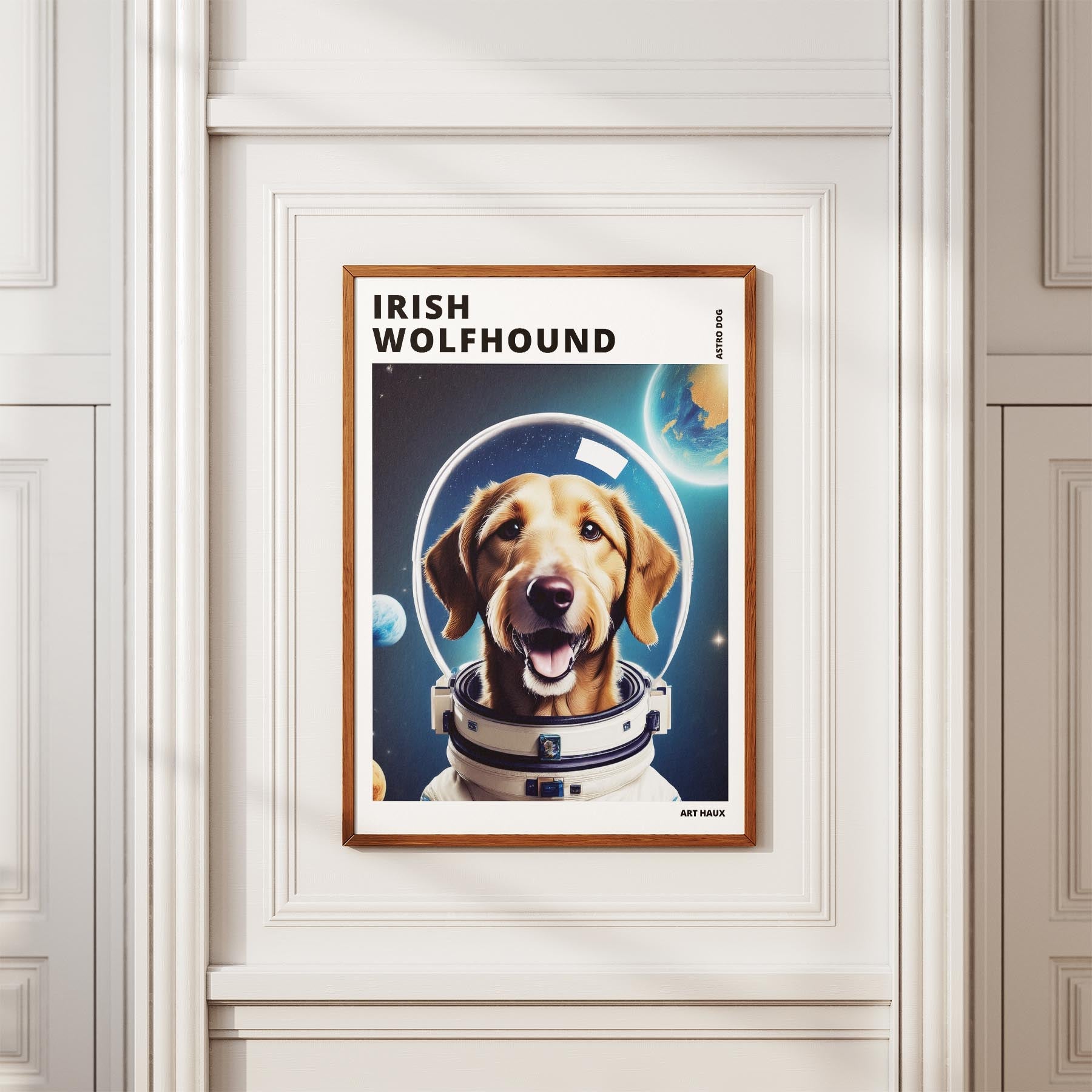 Irish Wolfhound Astronaut Dog Series with Text Astro Dog image 3