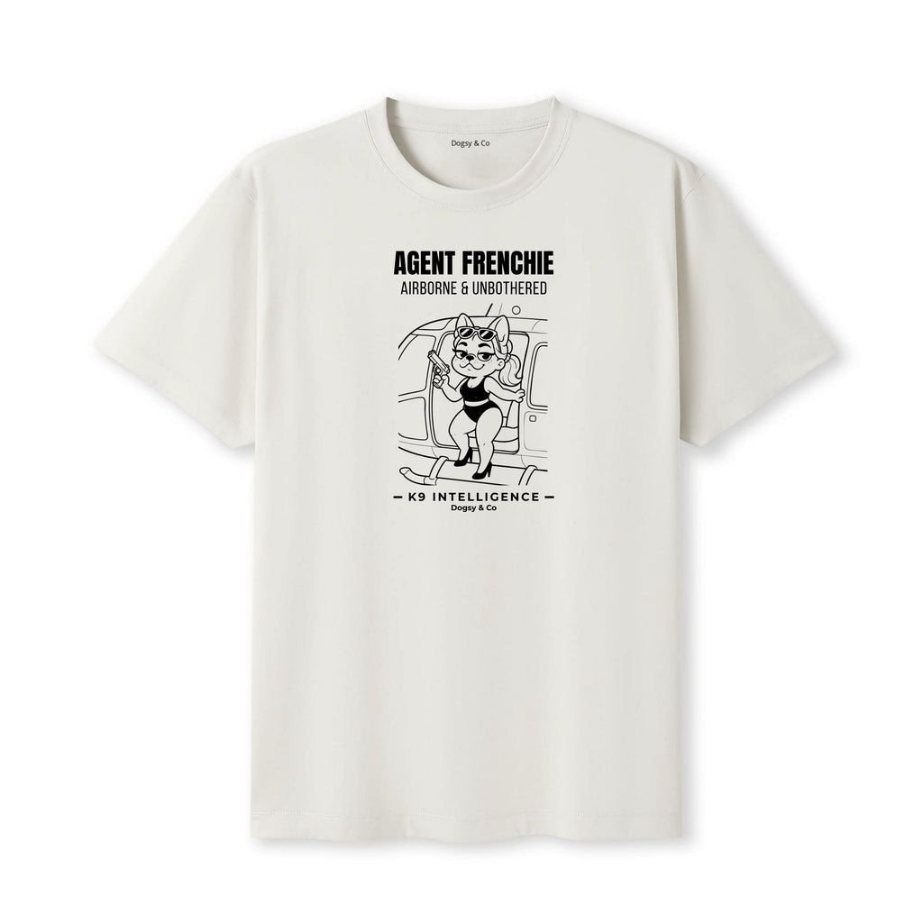 Agent Frenchie Airborne & Unbothered Tshirt- French Bulldog