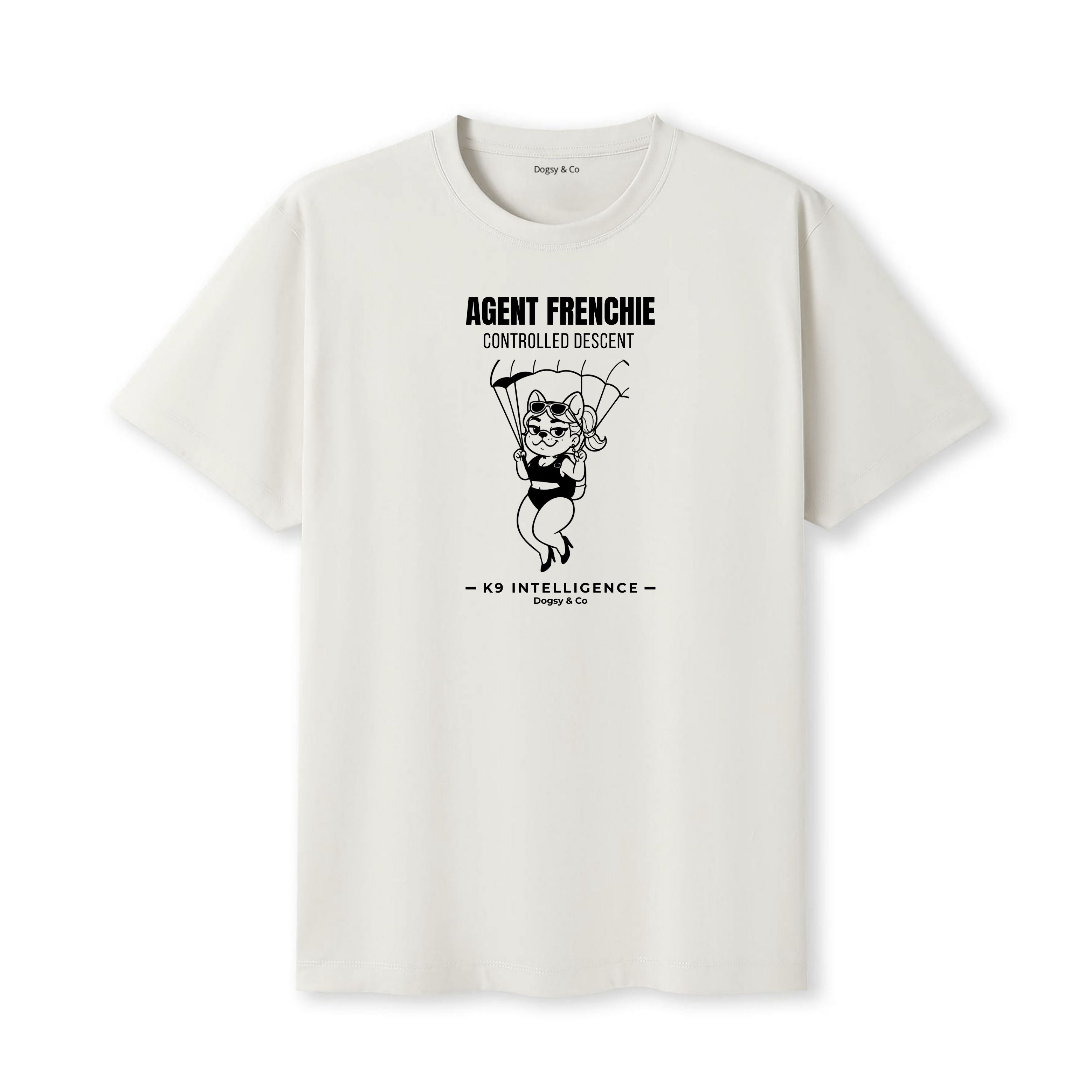 Agent Frenchie Controlled Descent Tshirt- French Bulldog