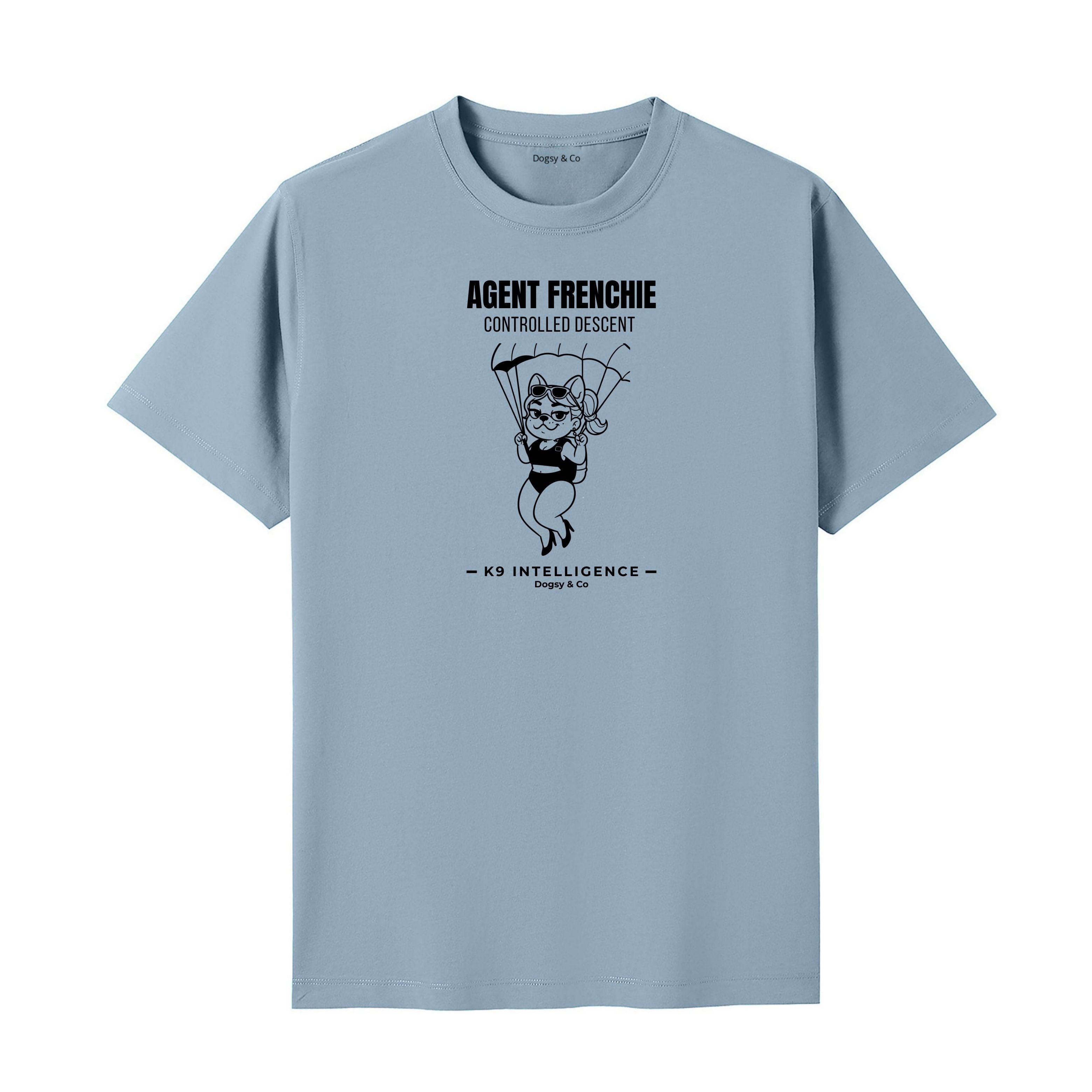 Agent Frenchie Controlled Descent Tshirt- French Bulldog