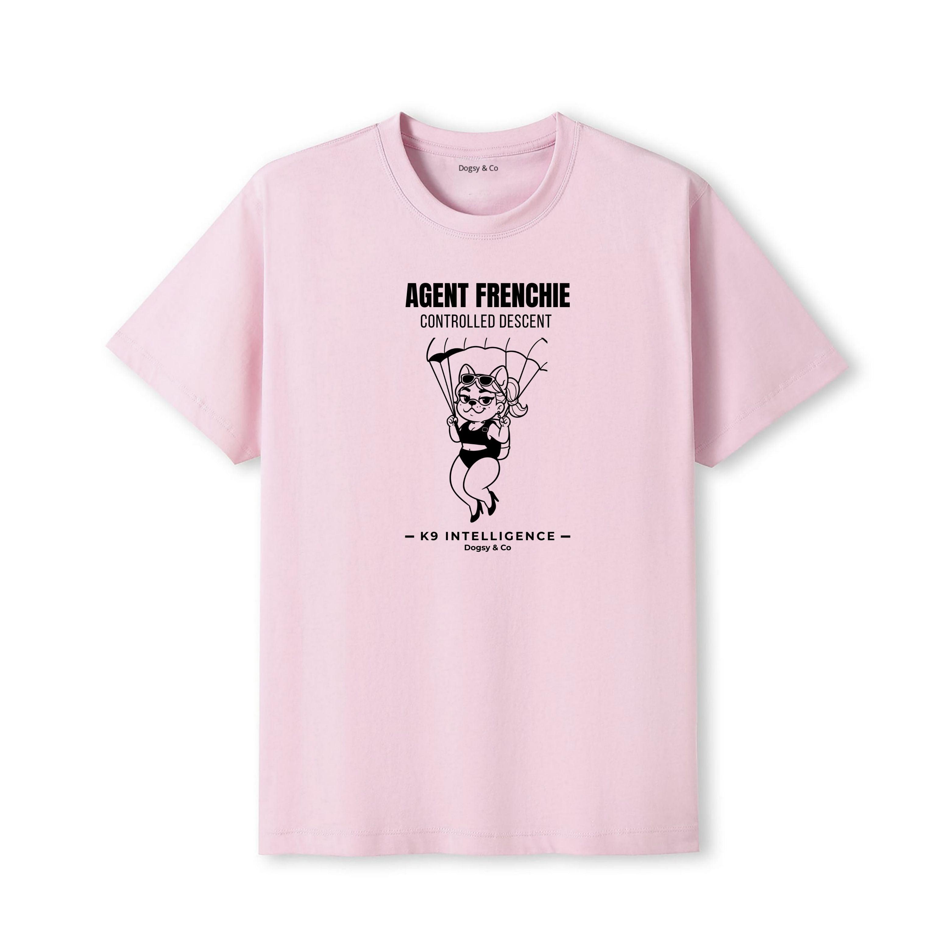 Agent Frenchie Controlled Descent Tshirt- French Bulldog