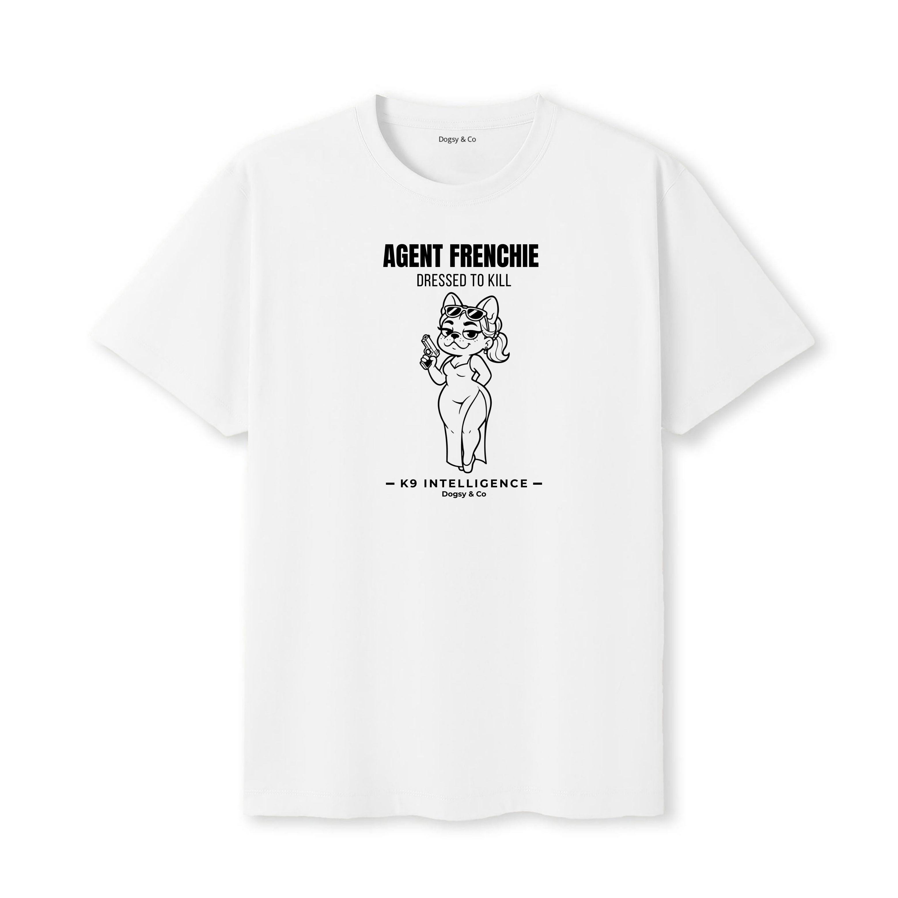 Agent Frenchie Dressed to Kill Tshirt - French Bulldog