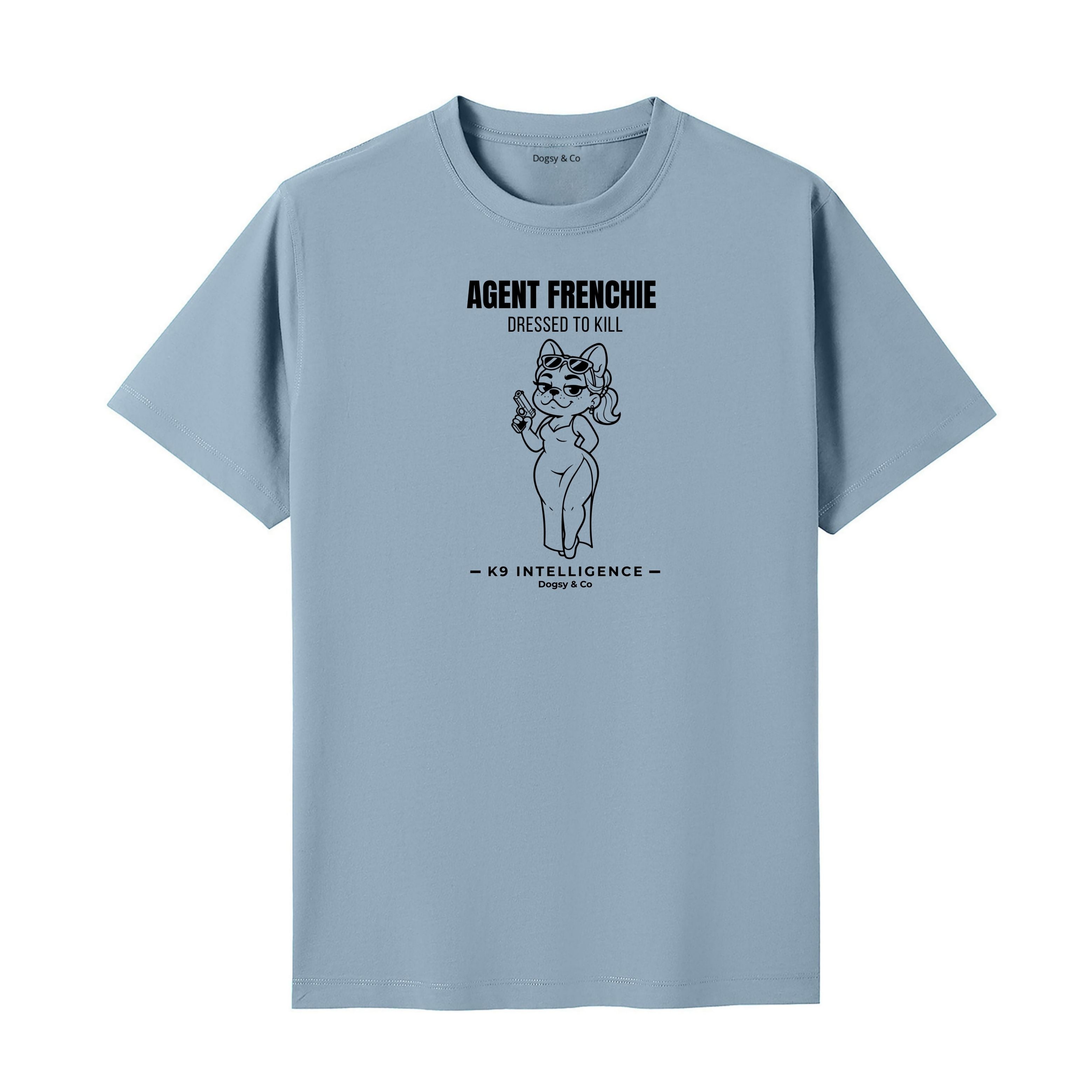 Agent Frenchie Dressed to Kill Tshirt - French Bulldog