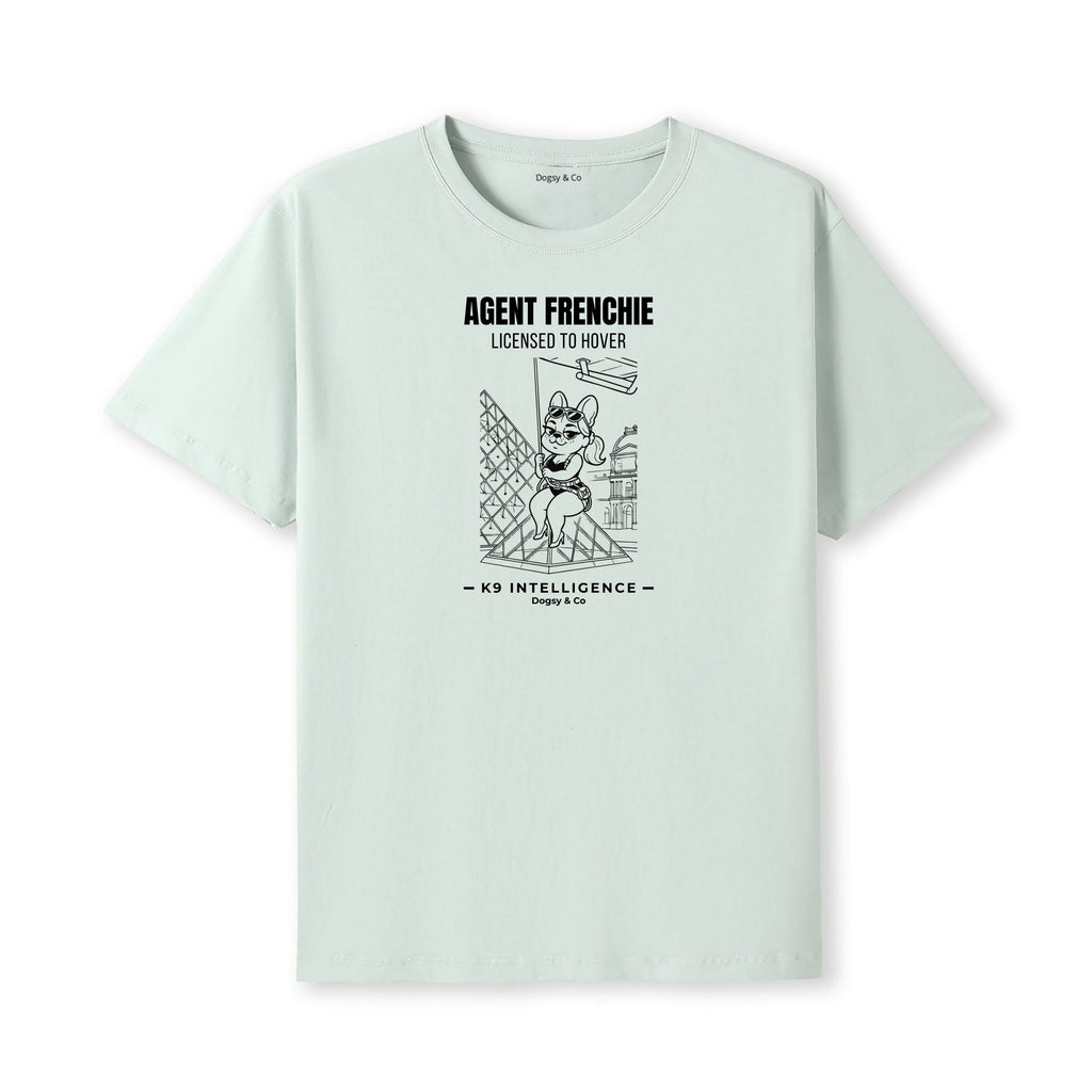 Agent Frenchie Licensed to Hover Tshirt - French Bulldog