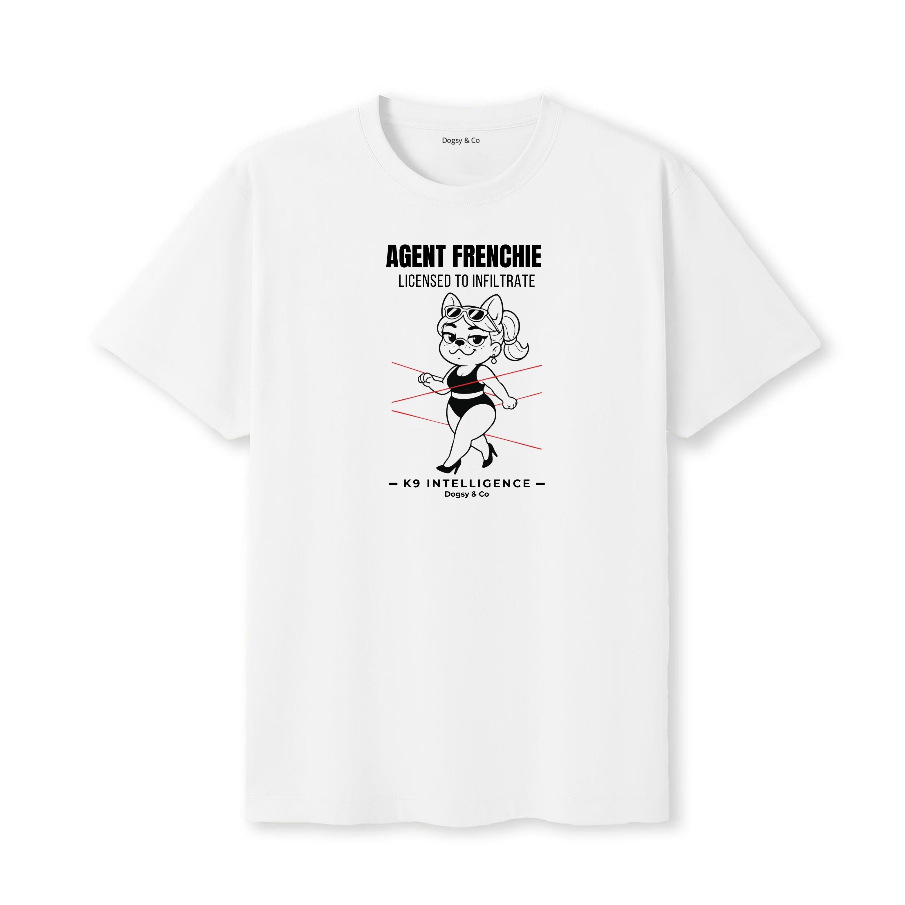 Agent Frenchie Licensed to Infiltrate Tshirt- French Bulldog