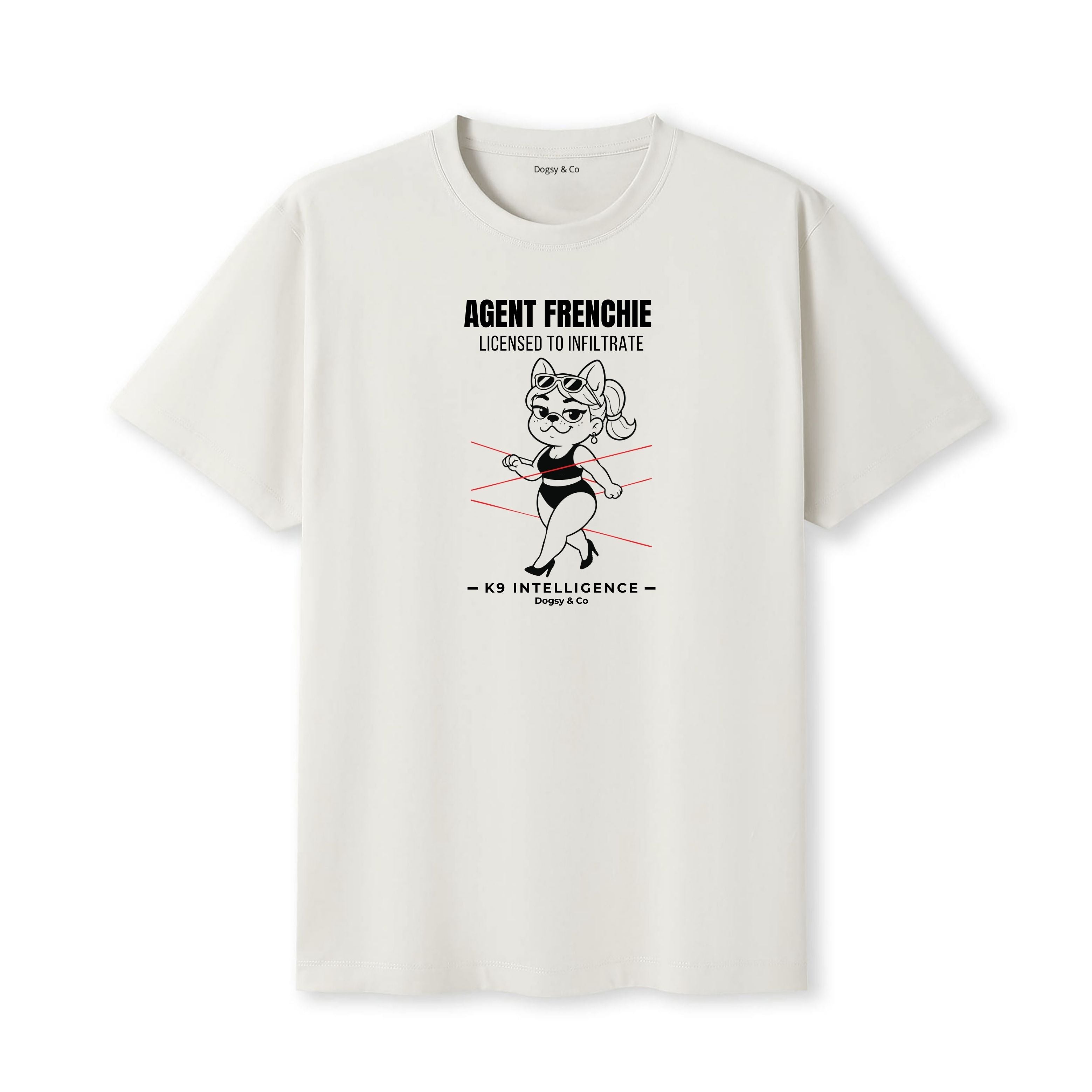 Agent Frenchie Licensed to Infiltrate Tshirt- French Bulldog