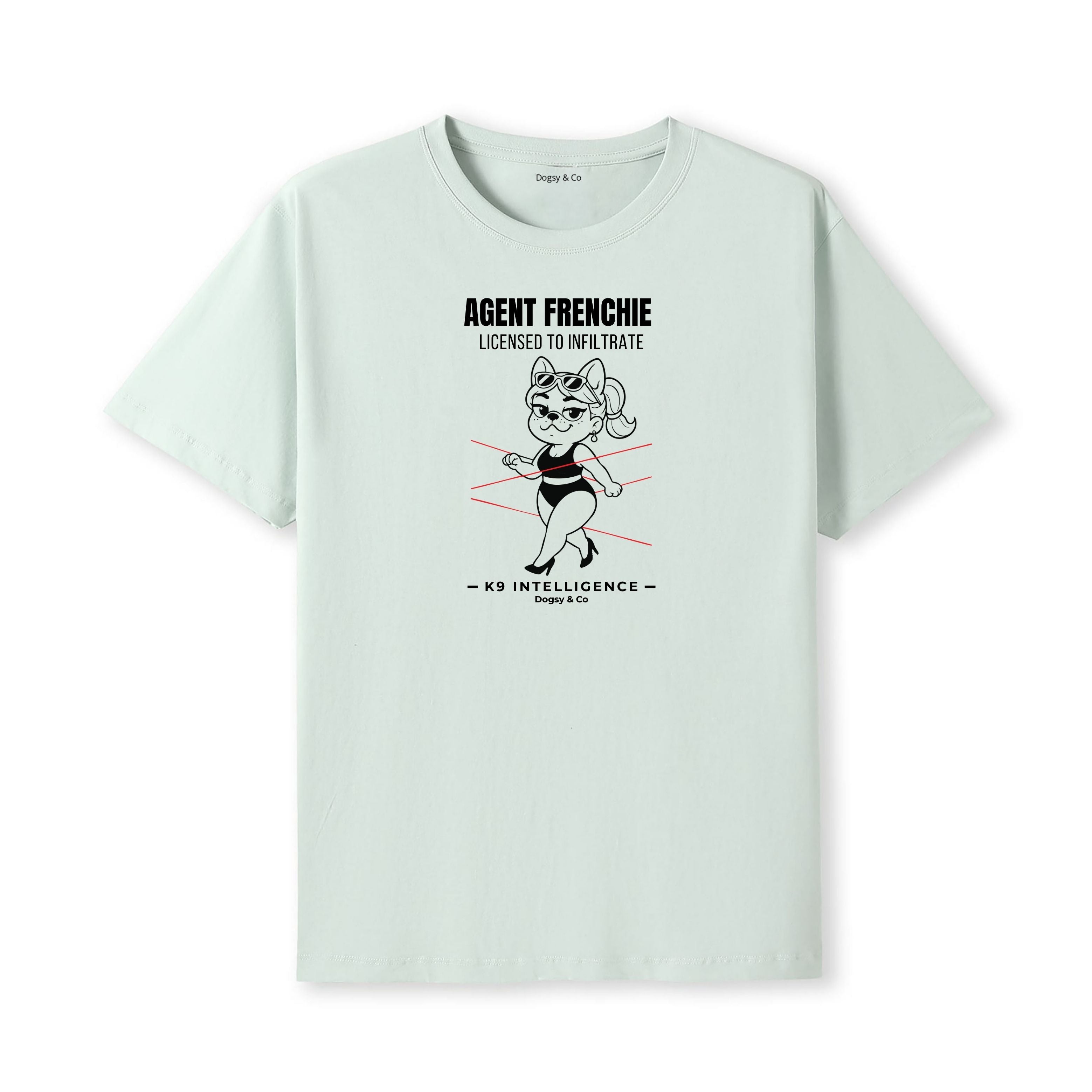 Agent Frenchie Licensed to Infiltrate Tshirt- French Bulldog