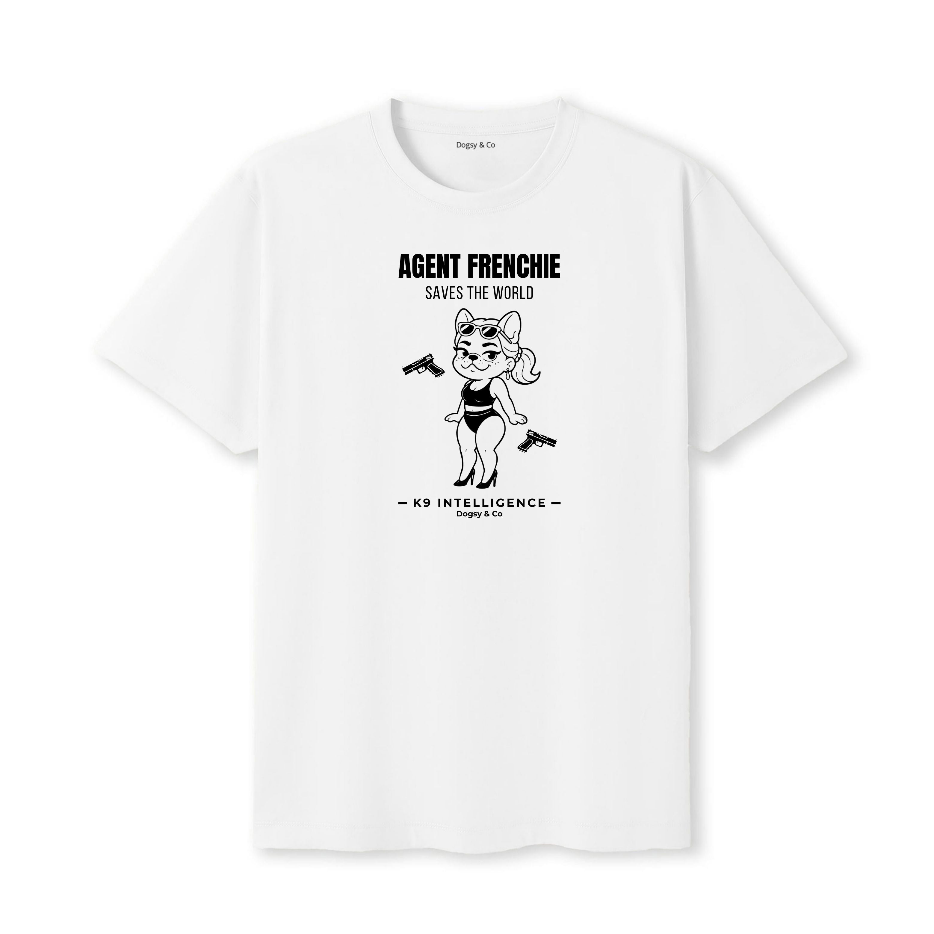 Agent Frenchie Saves The World Tshirt - French Bulldog