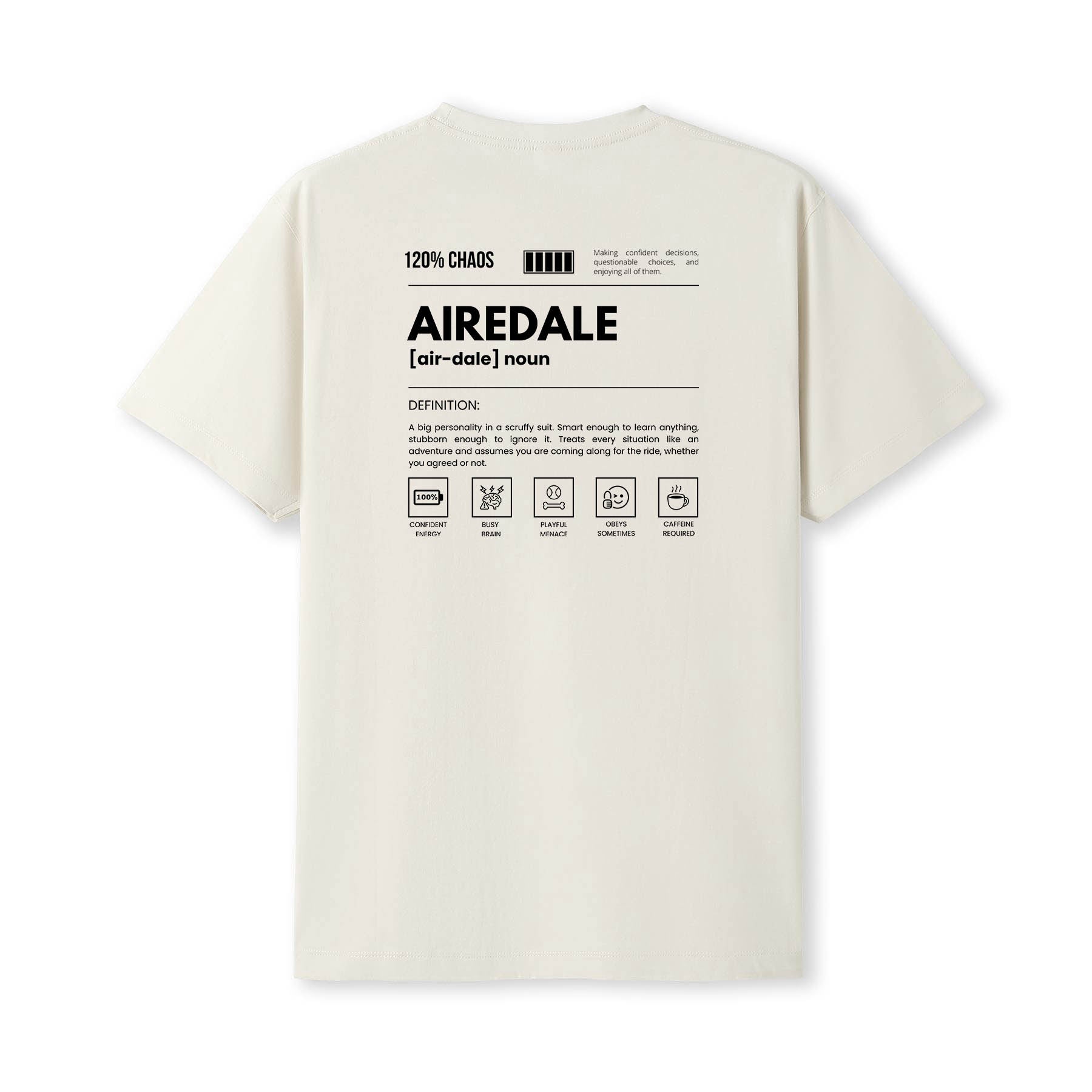 Airedale Dog Attitude Tshirt Funny Breed Definition Tee
