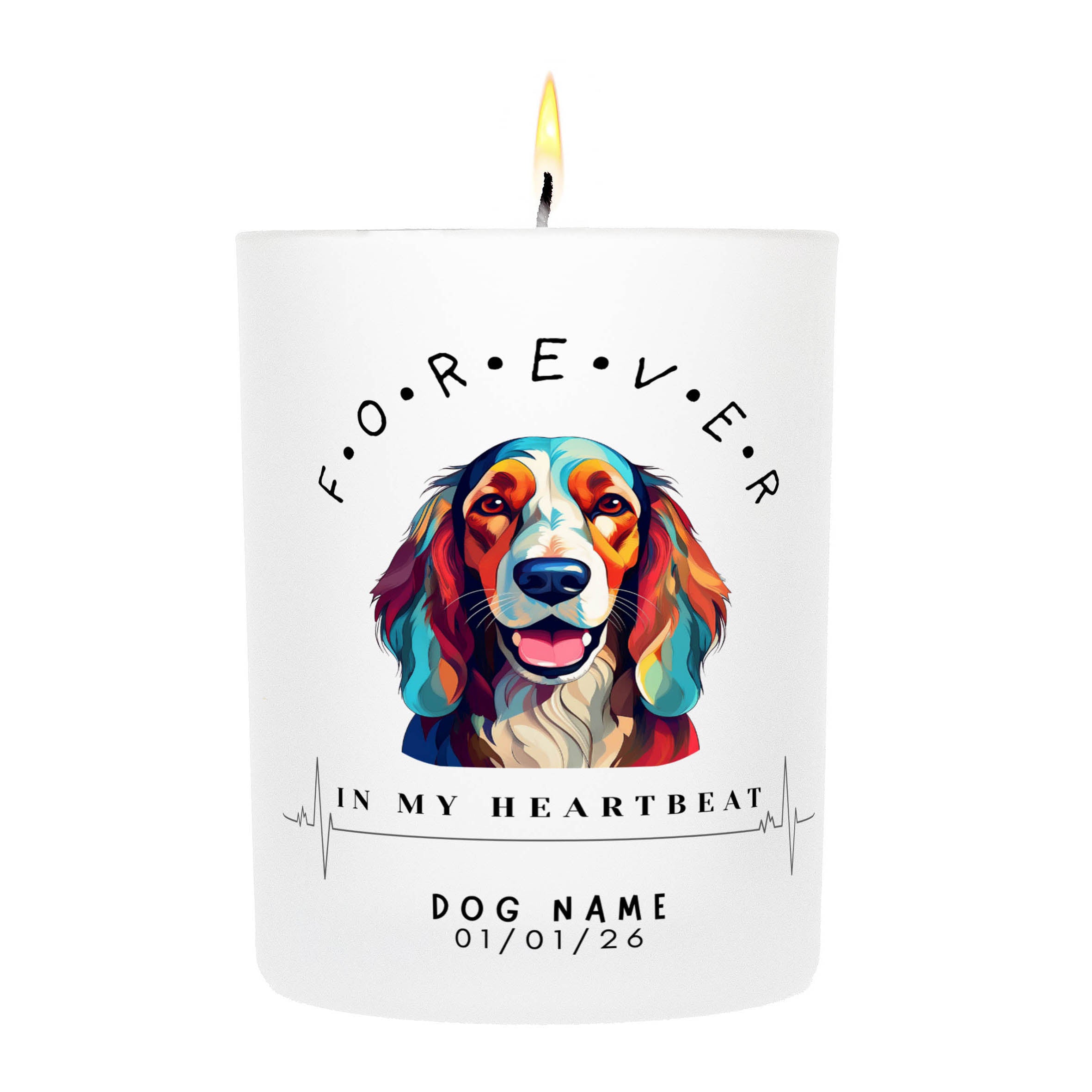 Afghan Hound – Forever in My Heartbeat Custom Candle