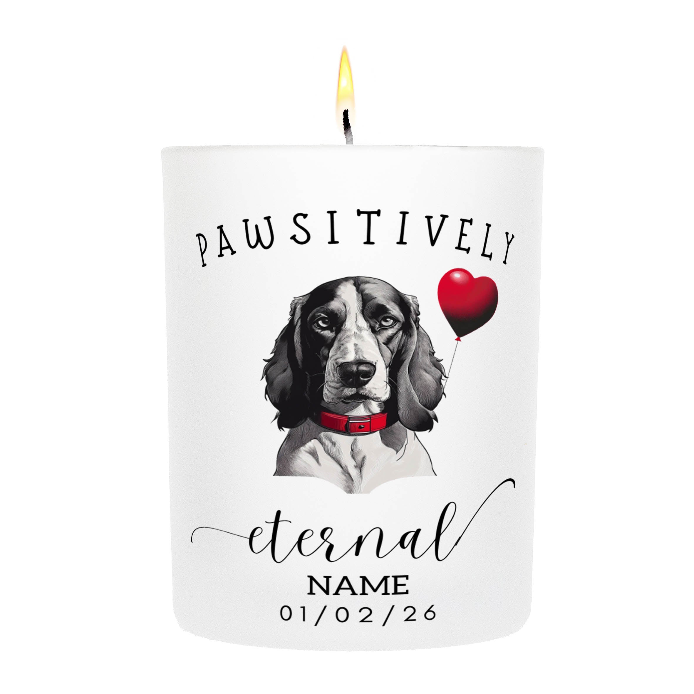 Afghan In Memory Custom Pawsitively Eternal Candle White