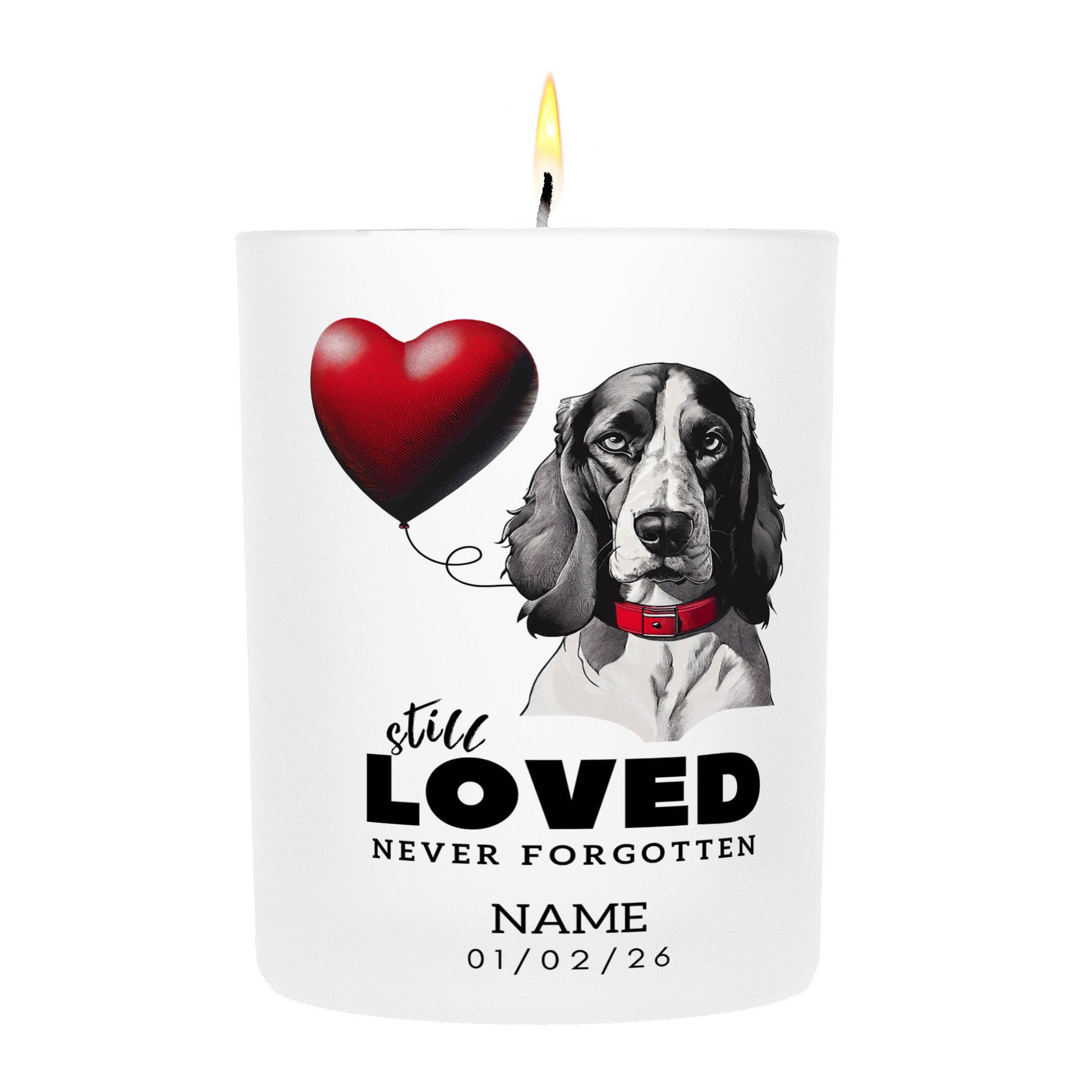 Afghan Hound No Leash No Limits Just Love Custom Candle