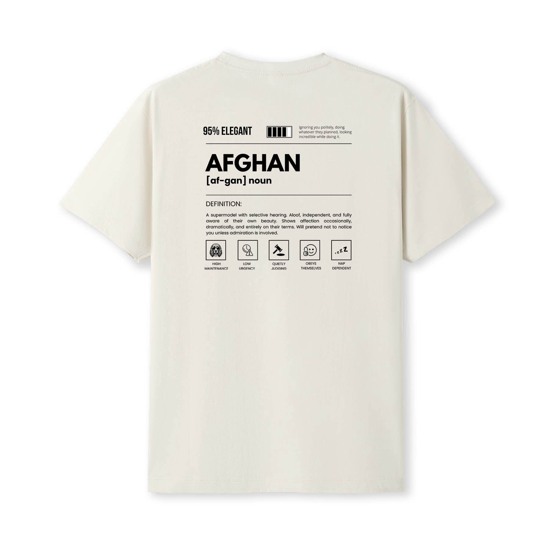Afghan Dog Attitude Tshirt Funny Breed Definition Tee