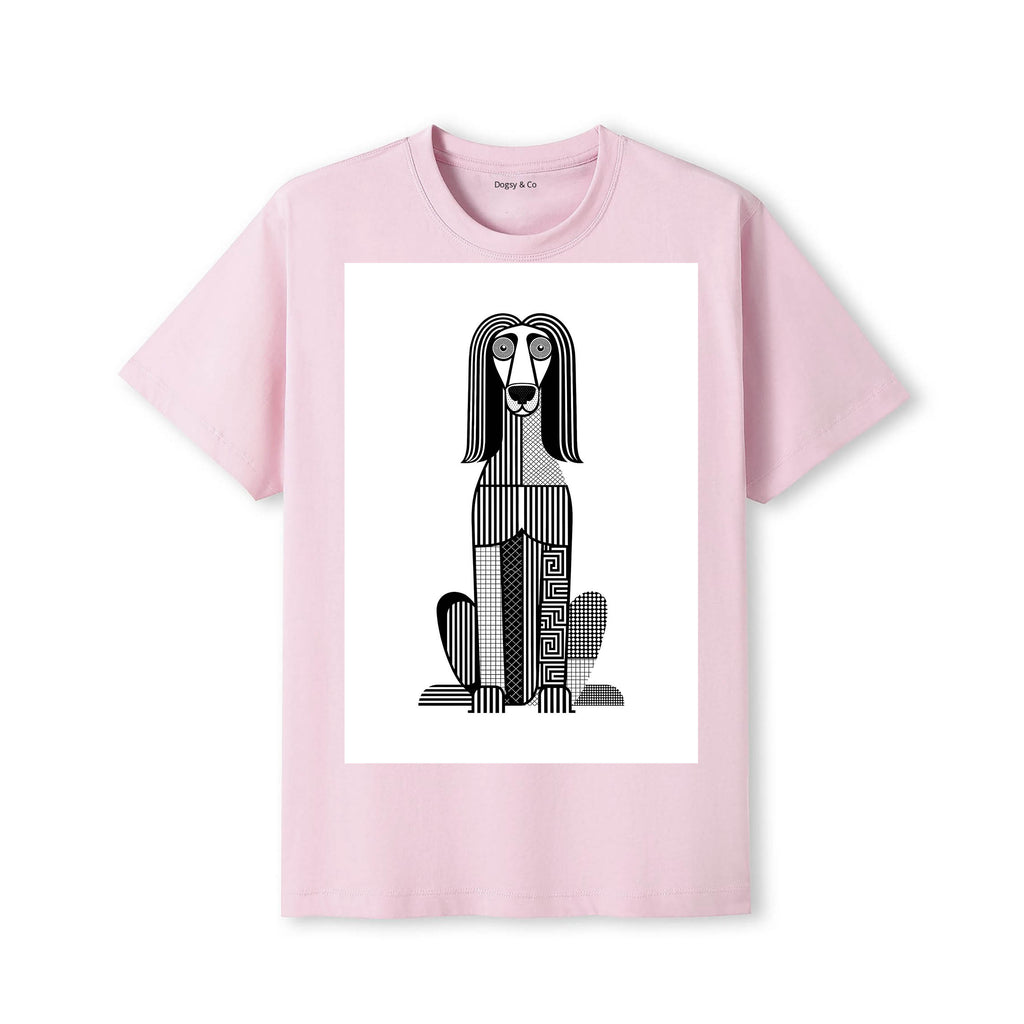 Afghan Hound Geometric Line Art mockup