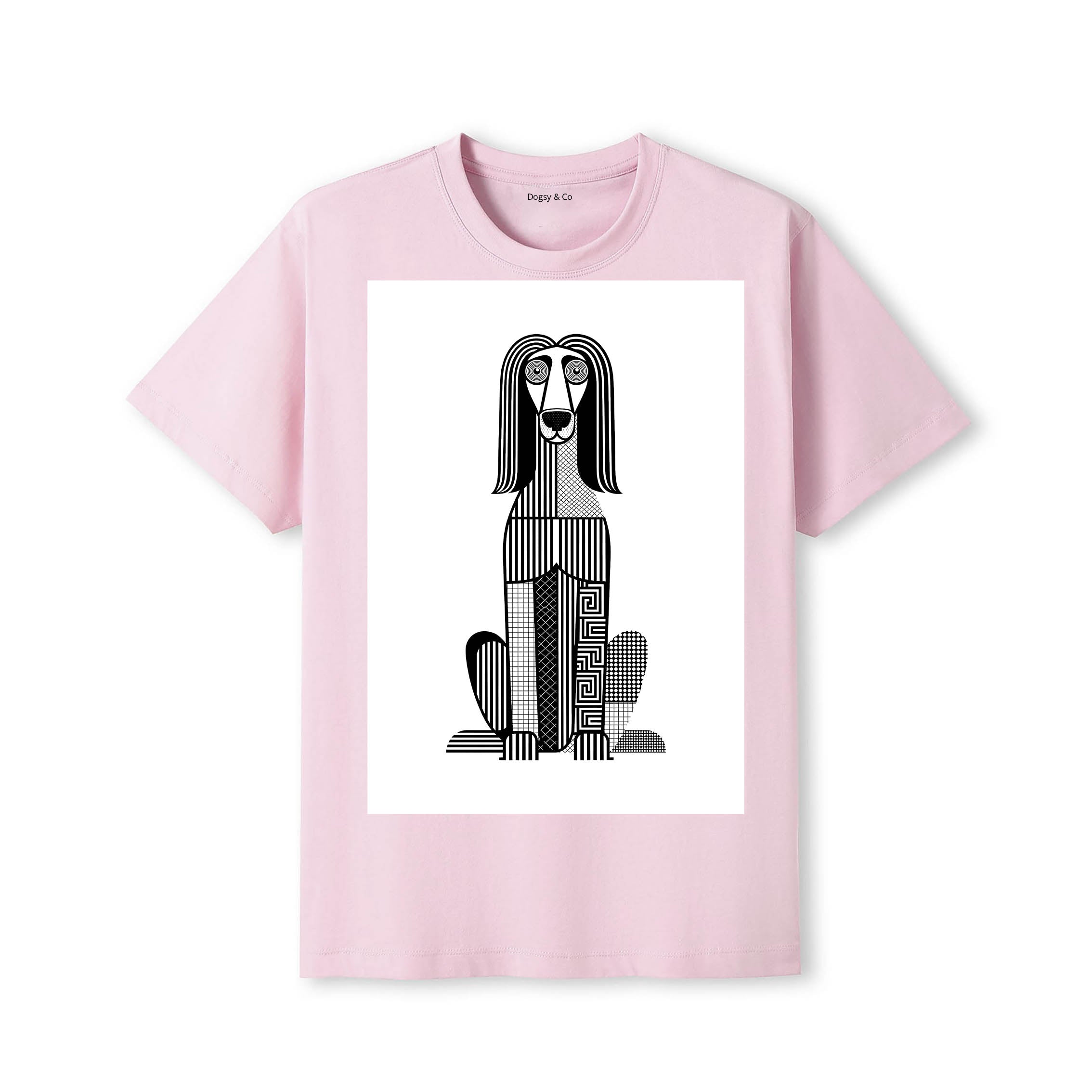 Afghan Hound Geometric Line Art mockup