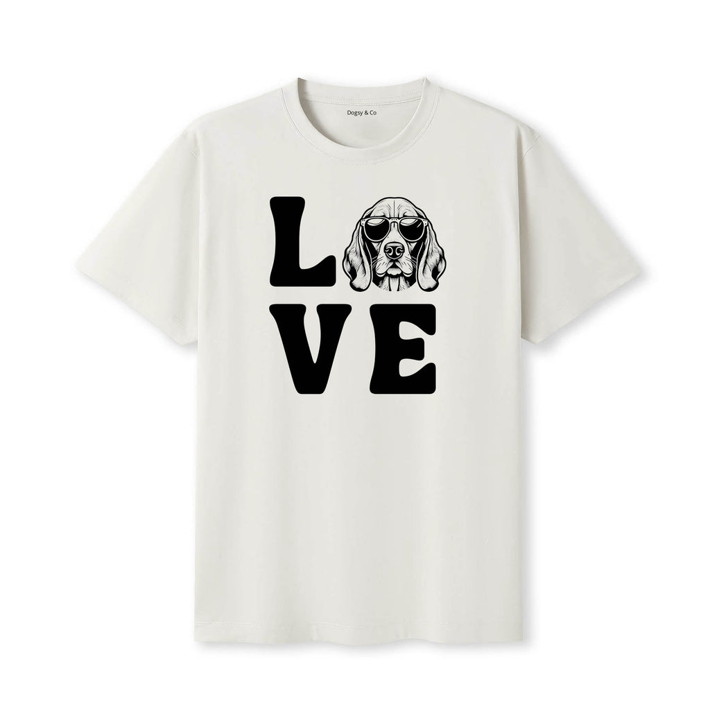 Afghan LOVE DOGS Tshirt - Natural