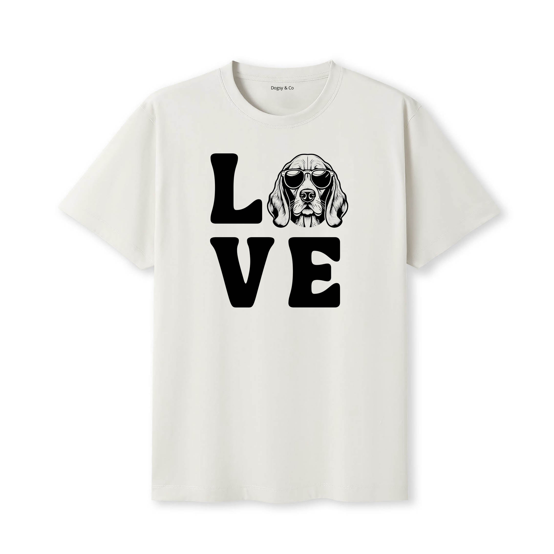 Afghan LOVE DOGS Tshirt - Natural