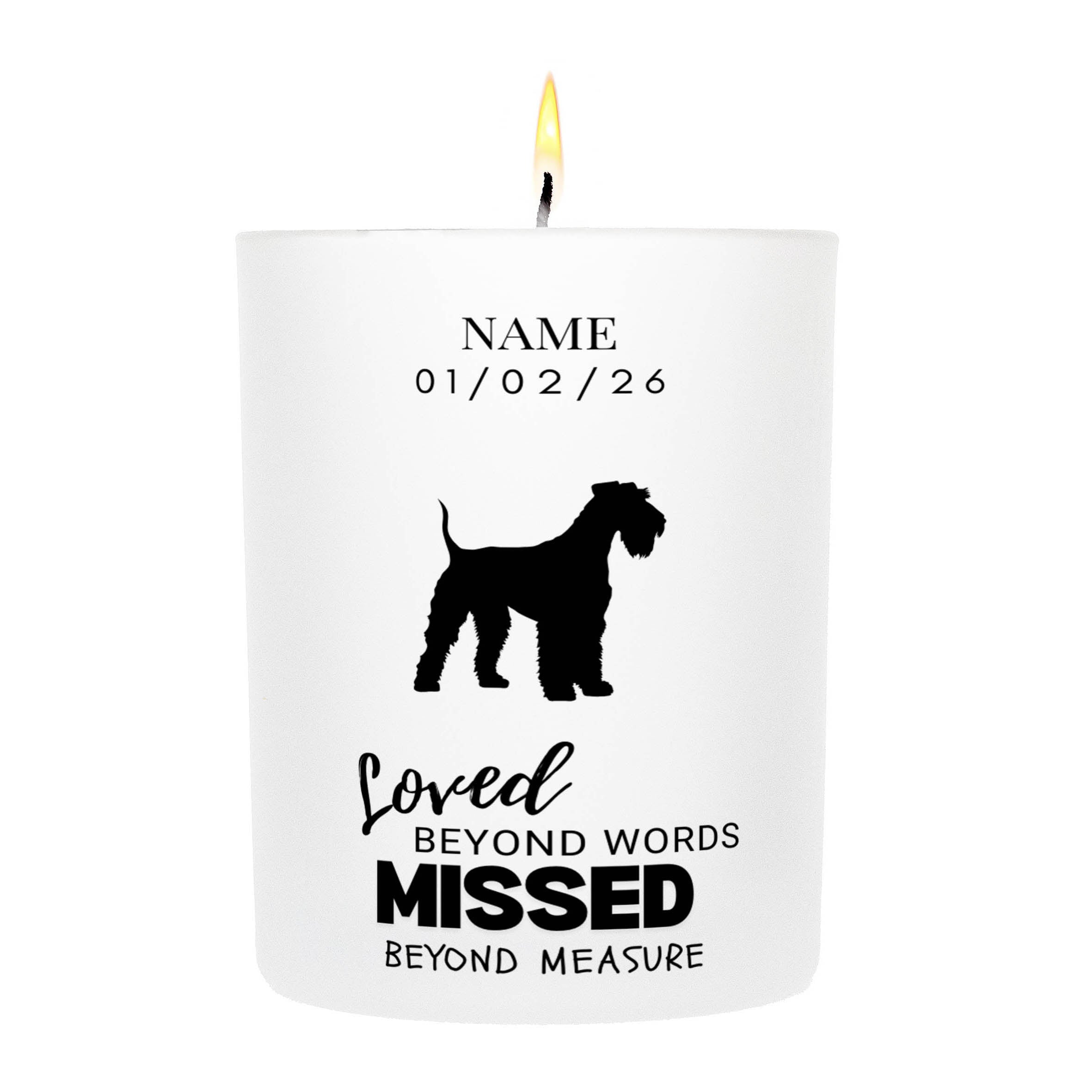 Airdale – Loved Beyond Words, Missed Beyond Measure Custom Candle