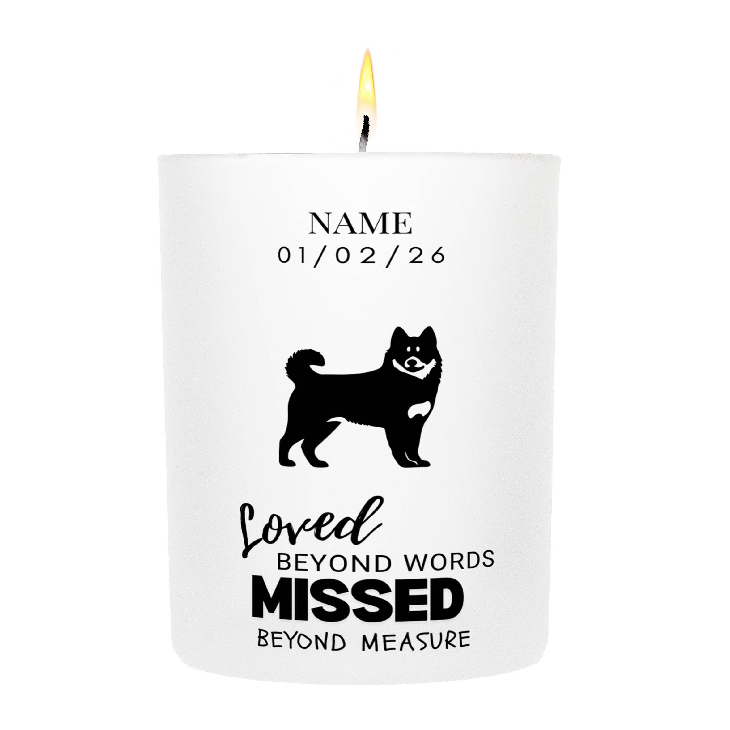 Akita Inu – Loved Beyond Words, Missed Beyond Measure Custom Candle