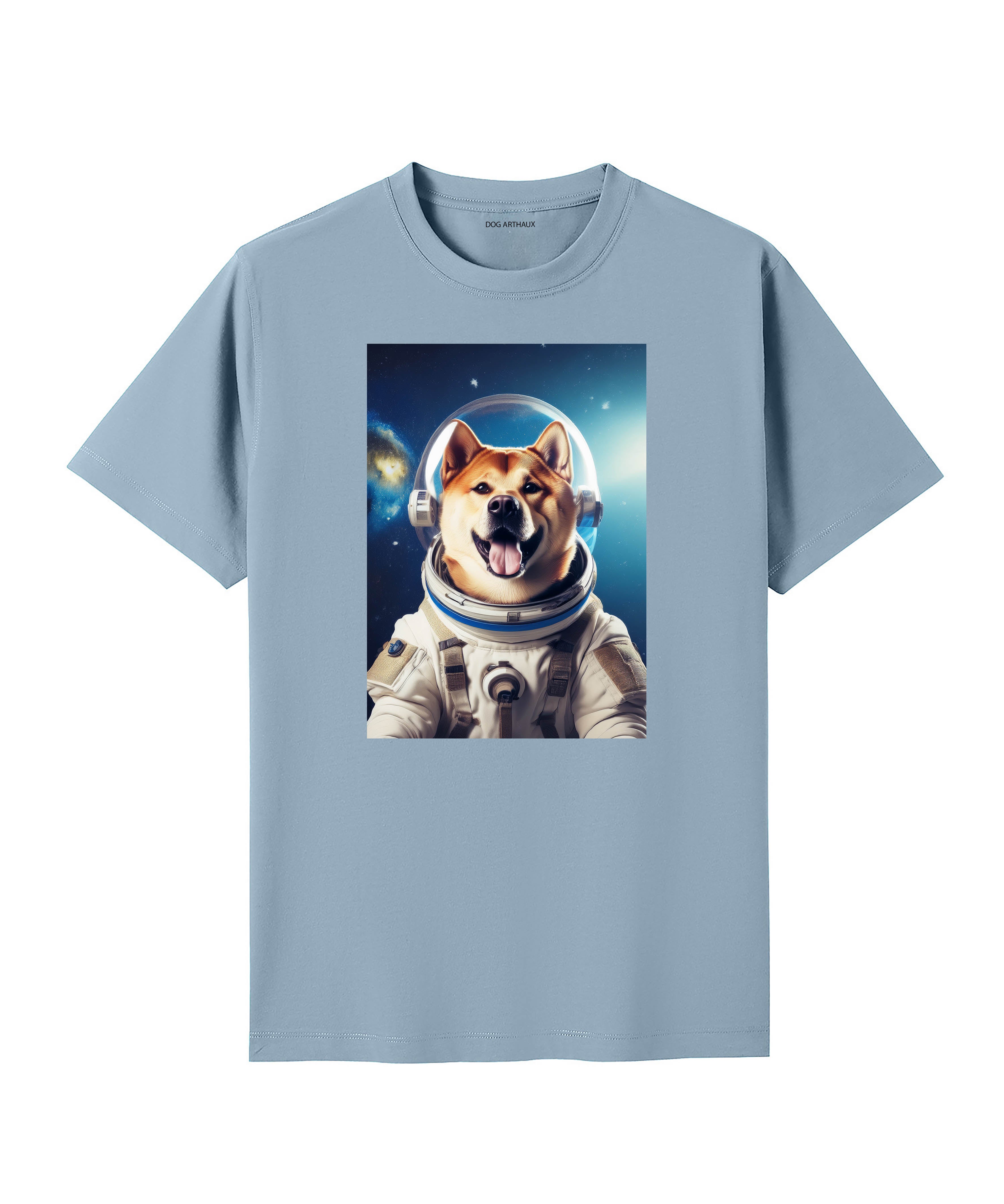 Akita Inu Astronaut Dog T-shirt - Blue