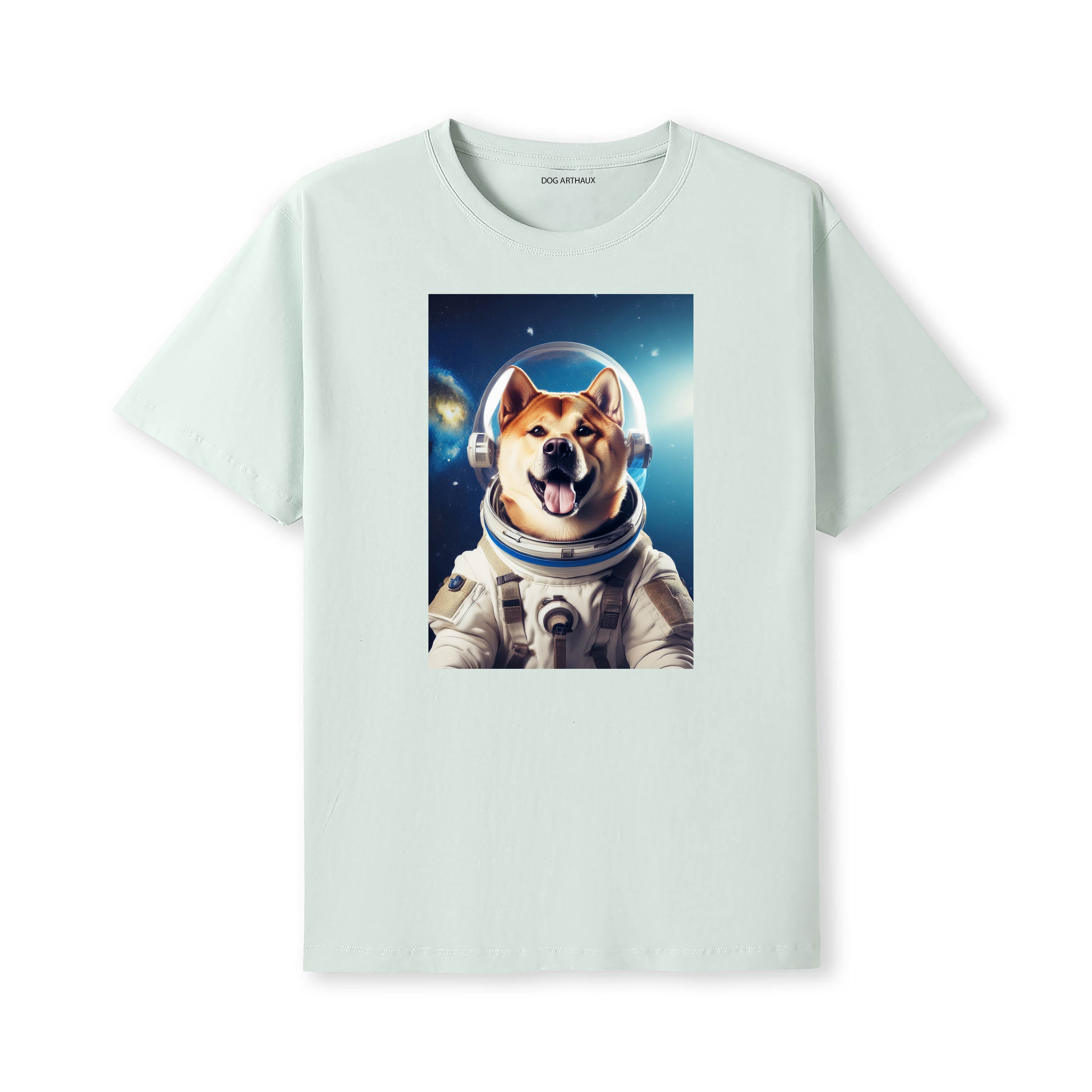 Akita Inu Astronaut Dog T-shirt - Mint