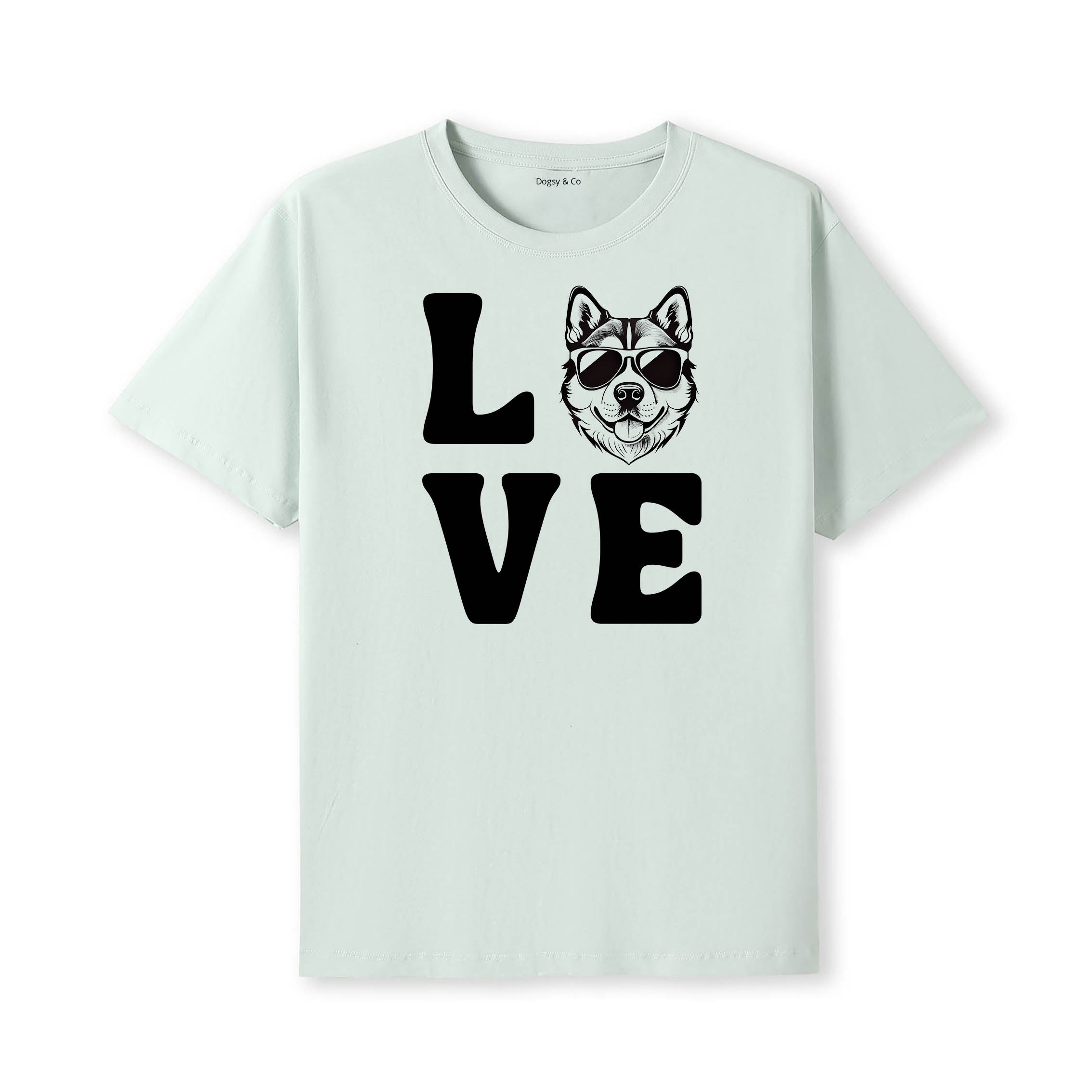 Akita Inu LOVE DOGS Tshirt - Mint