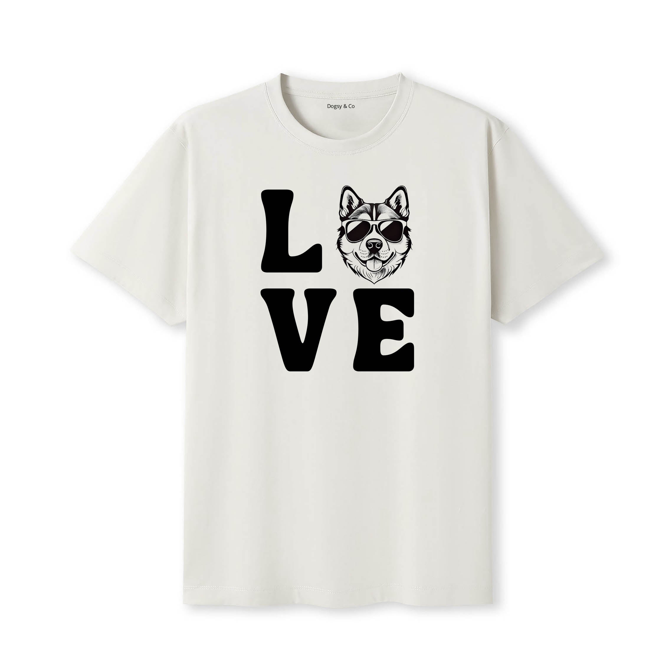 Akita Inu LOVE DOGS Tshirt - Natural