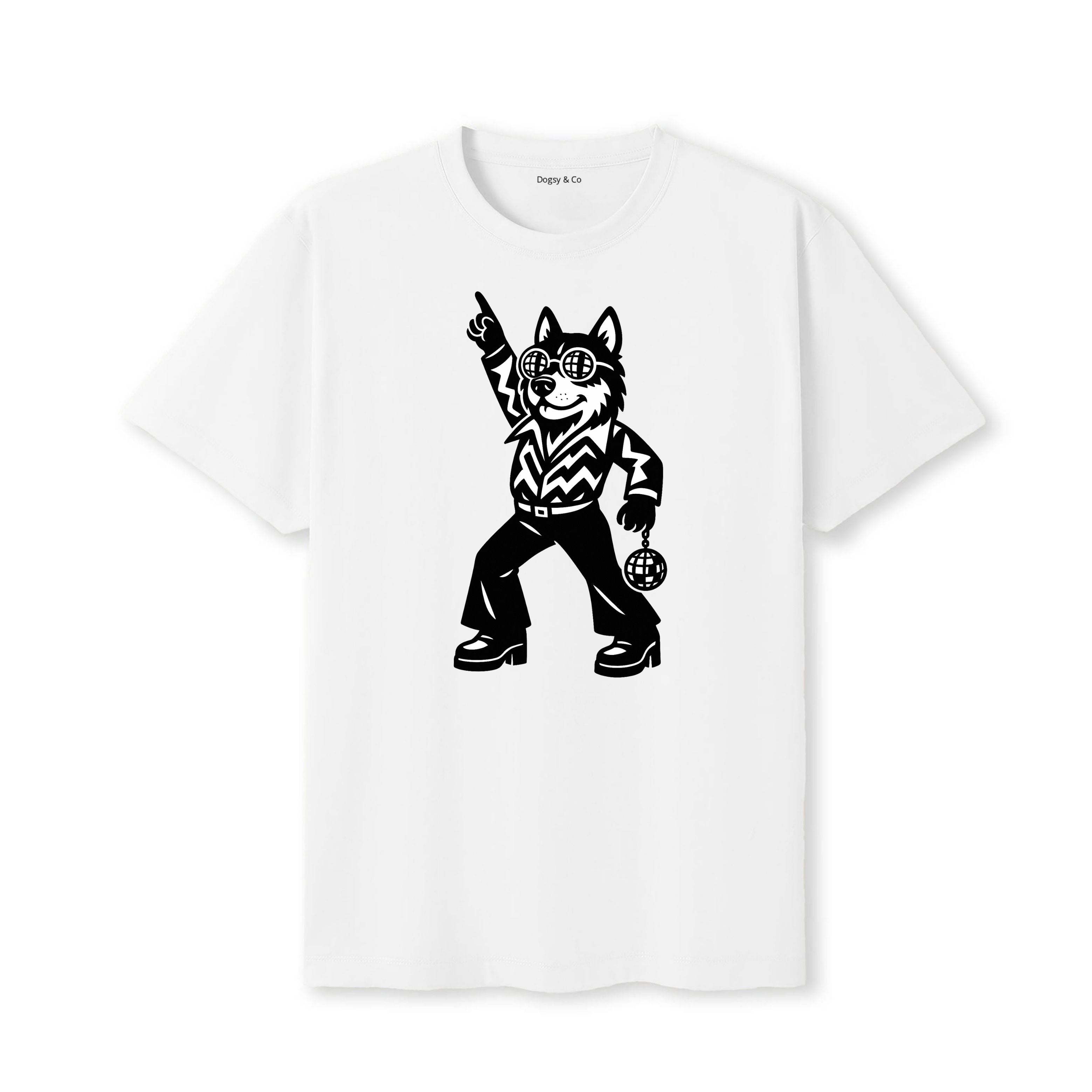 Alaskan Malamute Disco Doggo T-Shirt - alternate view