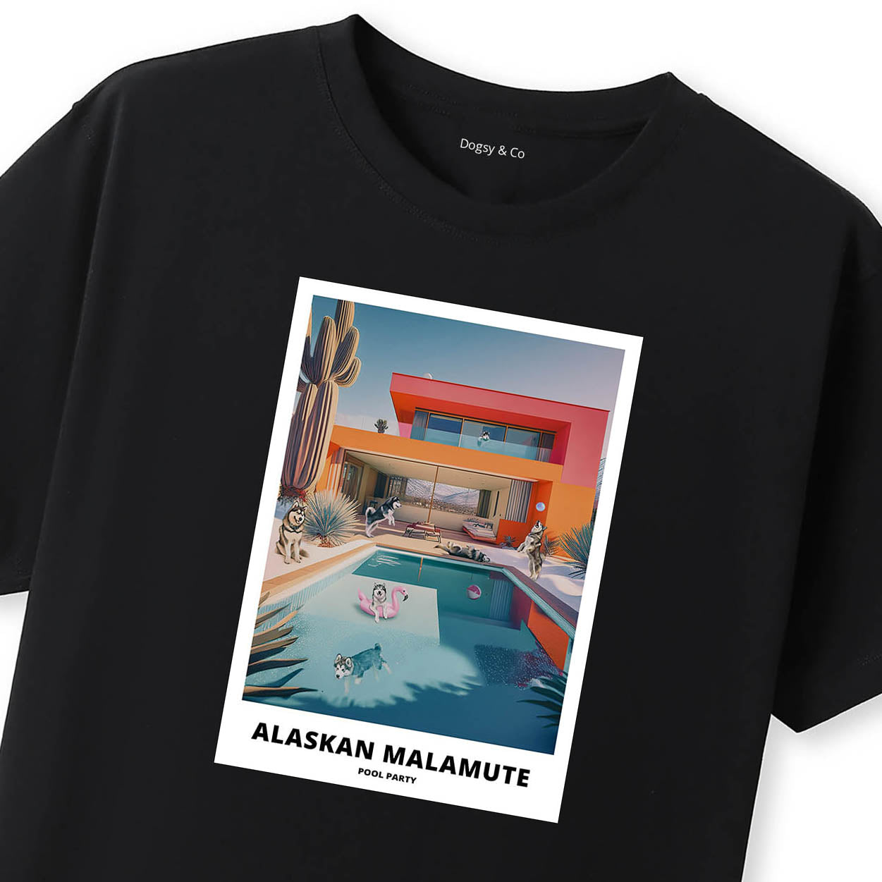 Alaskan Malamute Pool Party T-shirt