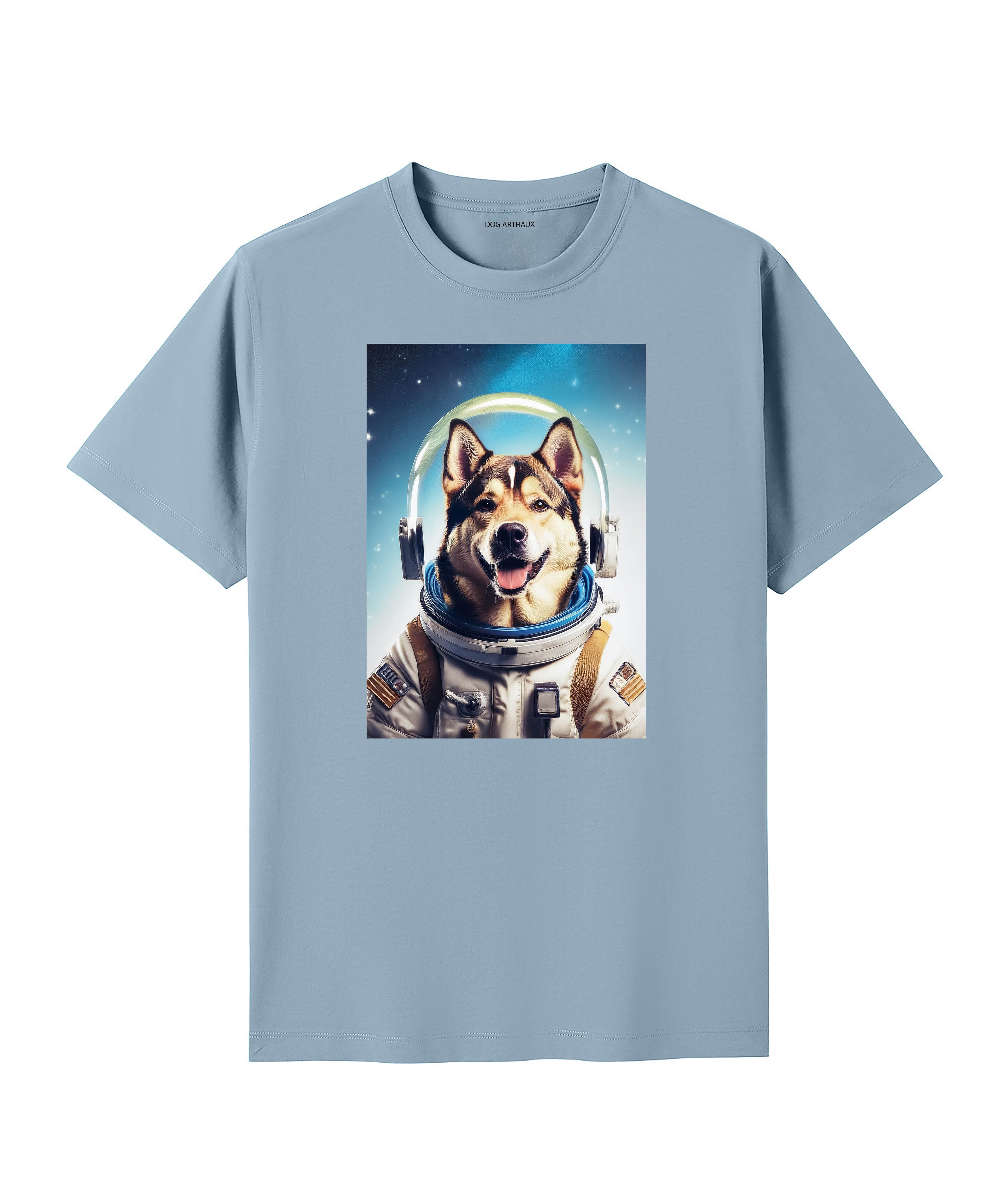 Alaskan Malamute Astronaut Dog T-shirt - Blue