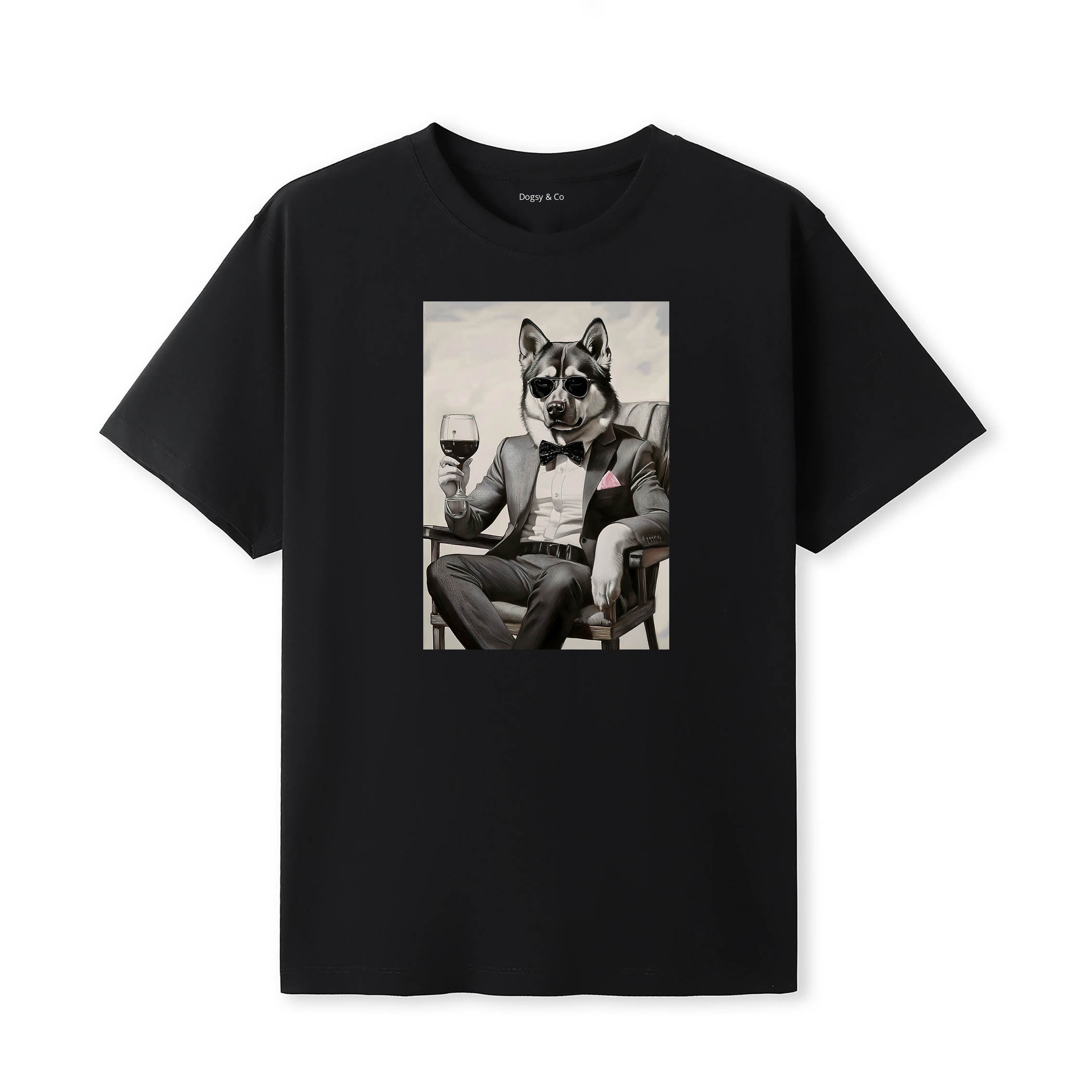 Alaskan Malamute distinguished gentleman dog t-shirt - black