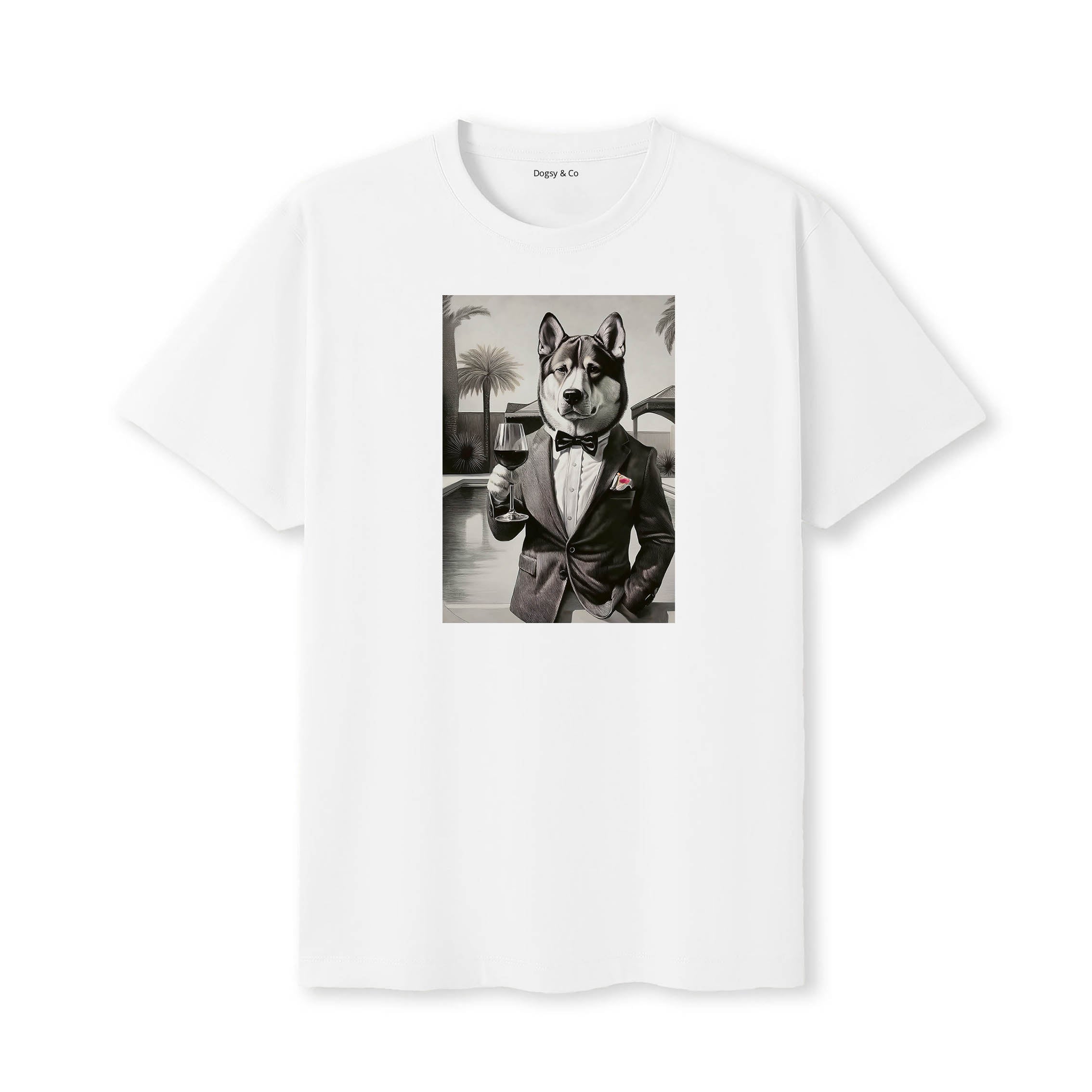 Alaskan Malamute distinguished gentleman dog t-shirt - white