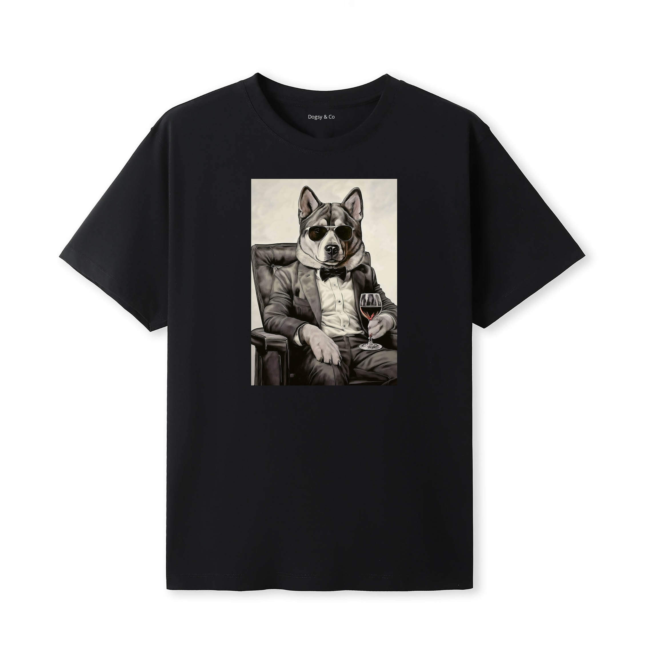 Alaskan Malamute distinguished gentleman dog t-shirt - black