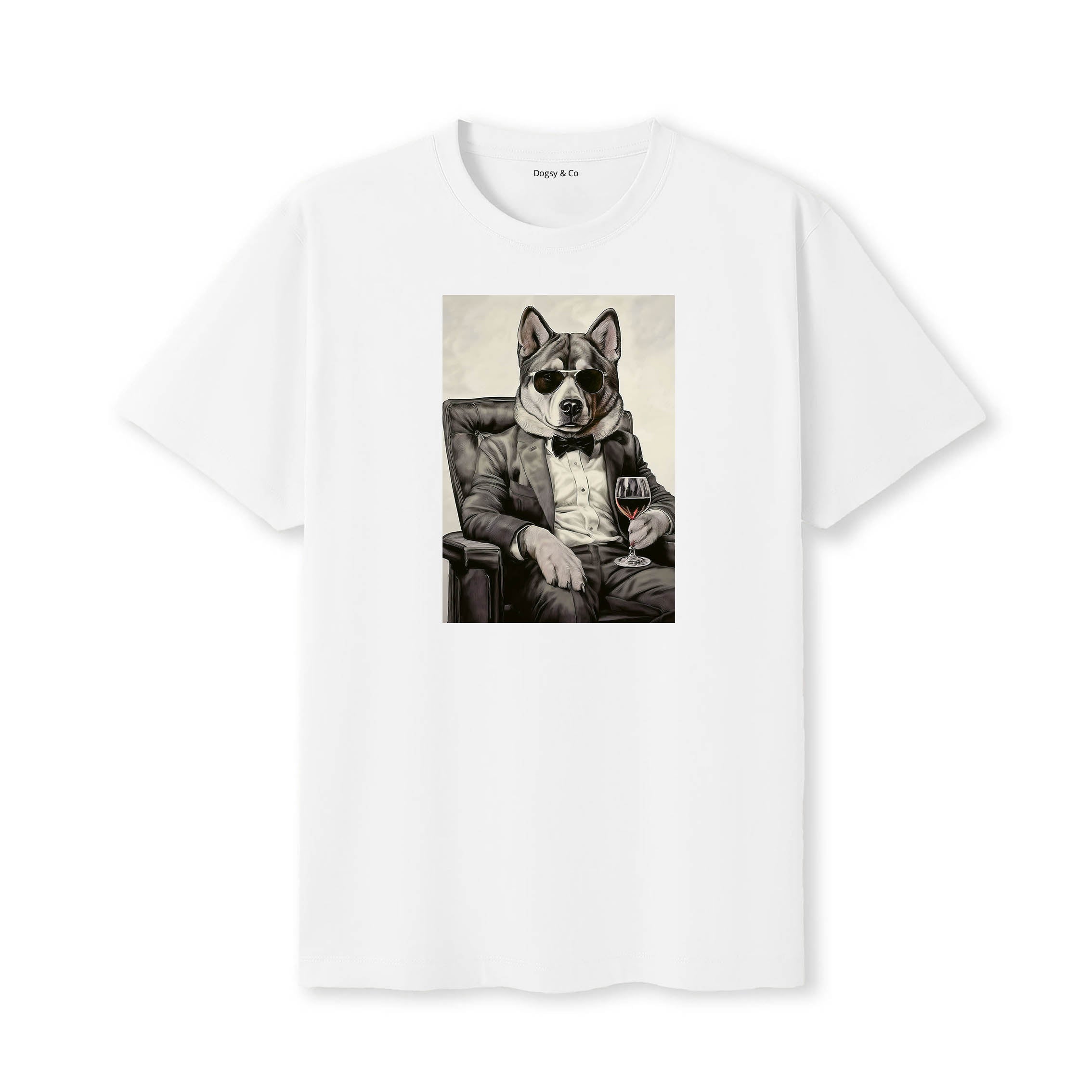 Alaskan Malamute distinguished gentleman dog t-shirt - white