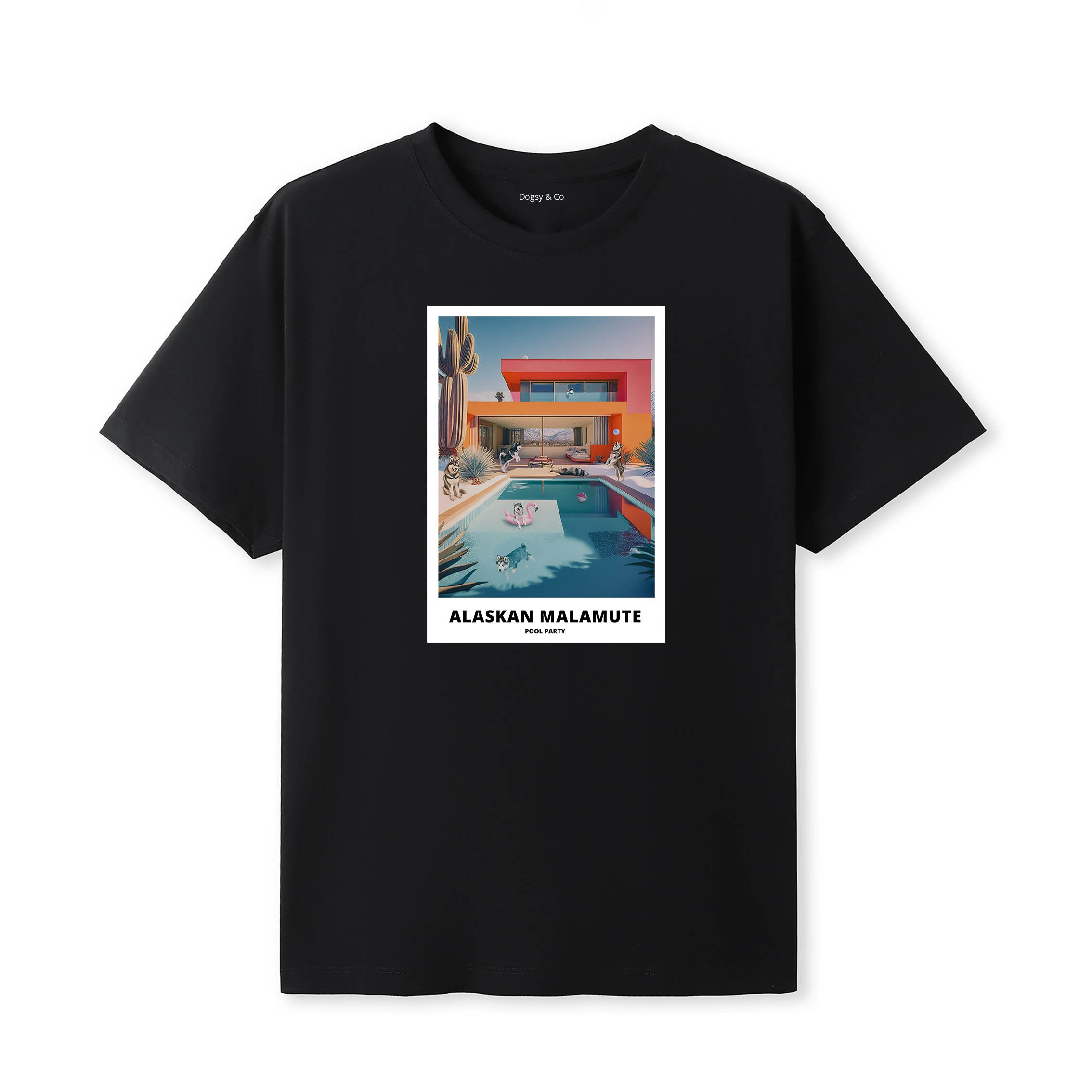Alaskan Malamute Pool Party T-shirt
