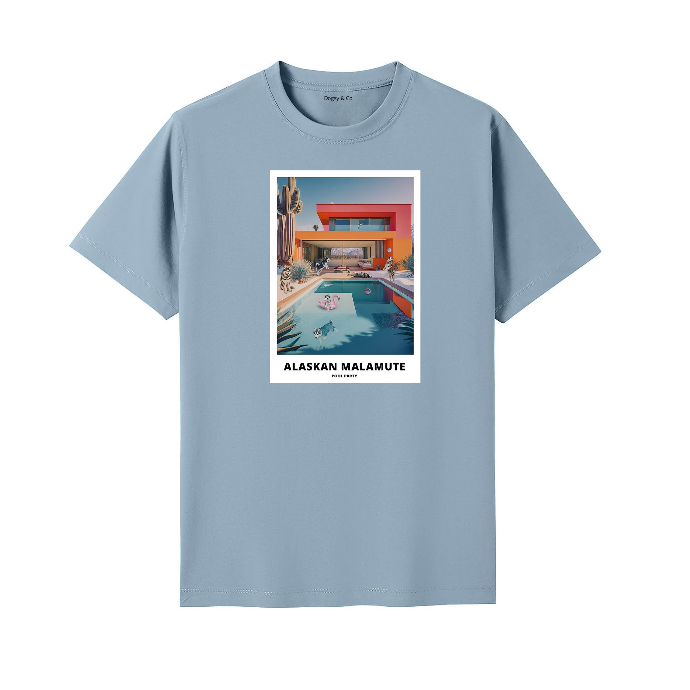 Alaskan Malamute Pool Party T-shirt