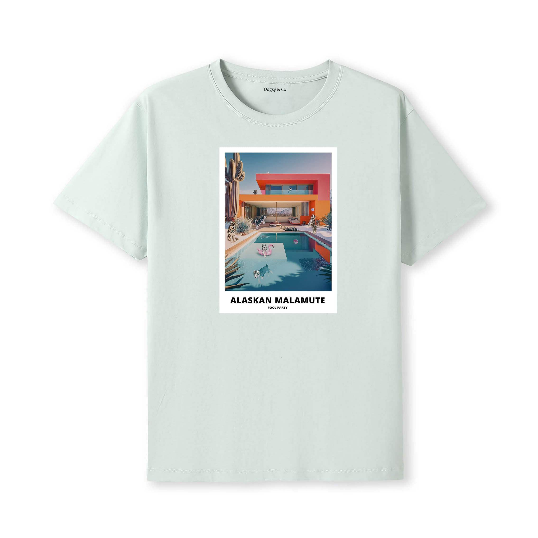 Alaskan Malamute Pool Party T-shirt