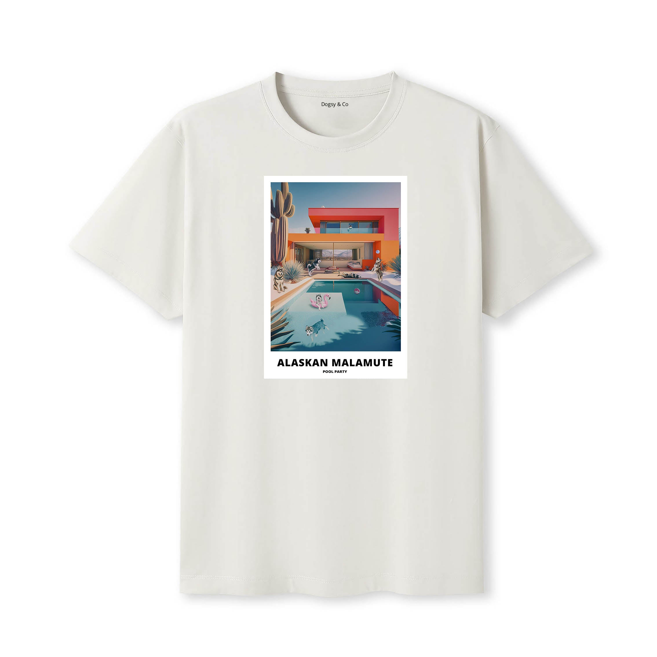 Alaskan Malamute Pool Party T-shirt