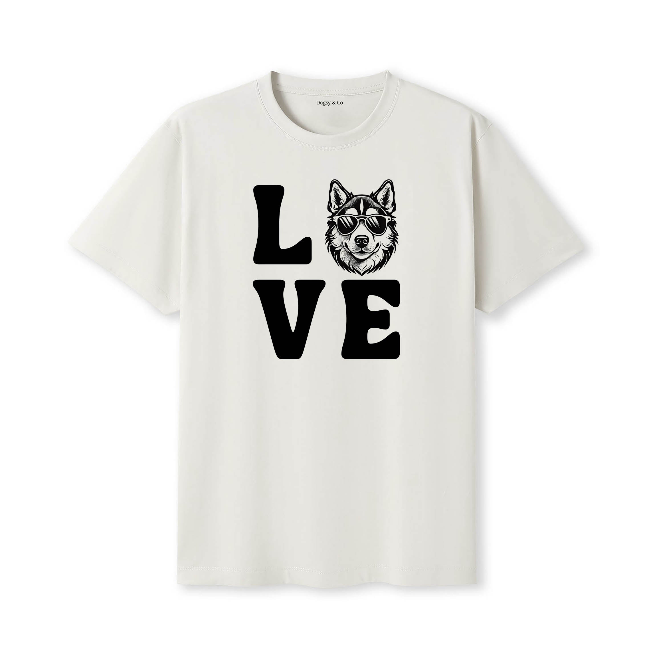 Alaskan Malamute LOVE DOGS Tshirt - Natural