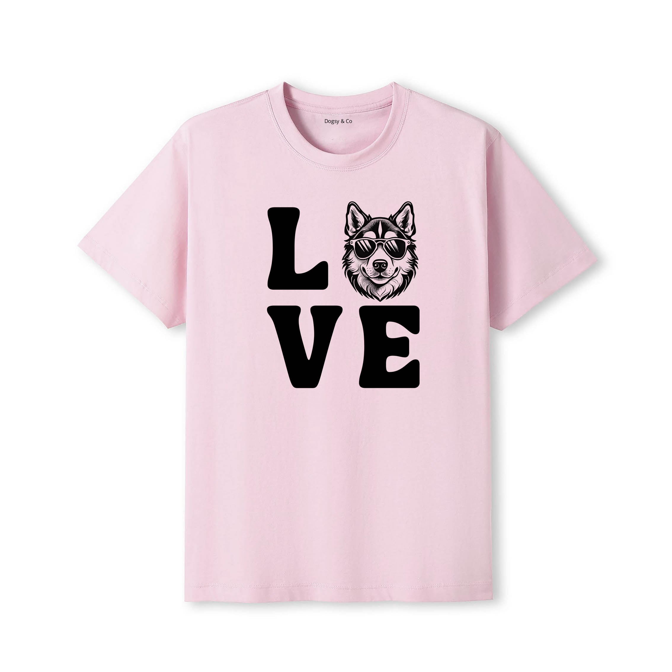 Alaskan Malamute LOVE DOGS Tshirt - Pink