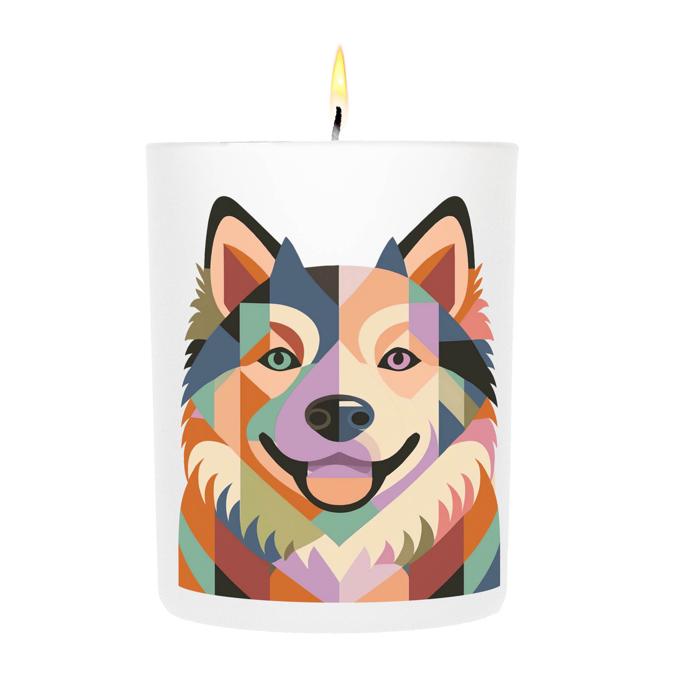 American Eskimo Dog Graphic Bold Dog Candle