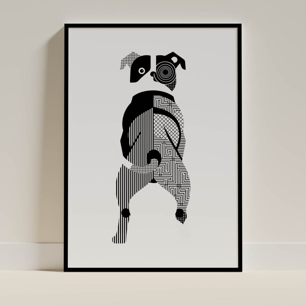 American Bulldog Geometric Line Art mockup