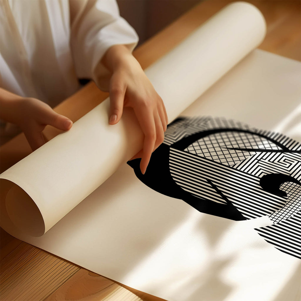 American Bulldog Geometric Line Art mockup