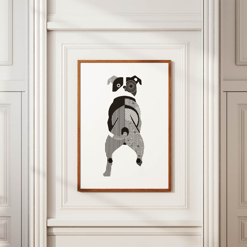 American Bulldog Geometric Line Art mockup