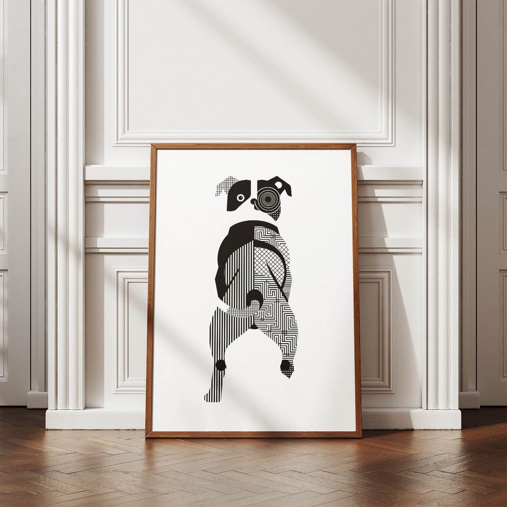 American Bulldog Geometric Line Art mockup