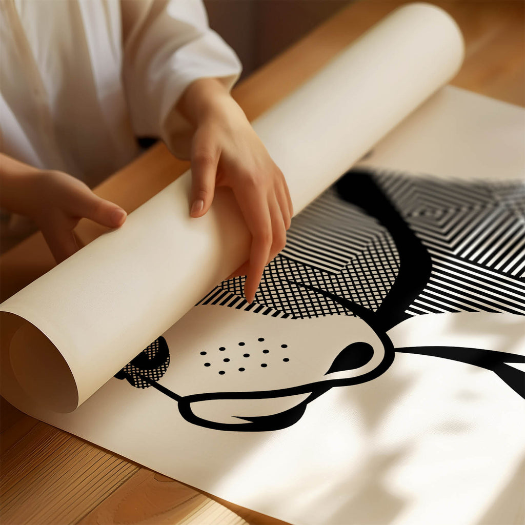 American Bulldog Geometric Line Art mockup